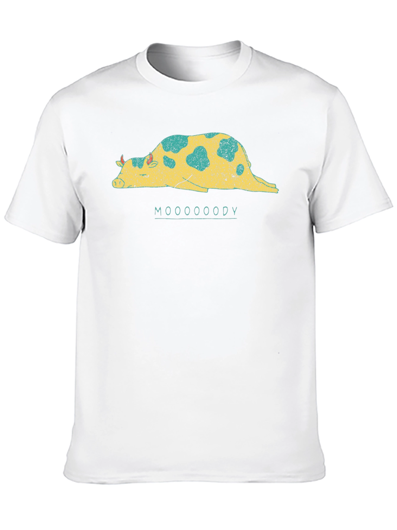Mooooody Graphic Tee - Lazy Cow T-Shirt