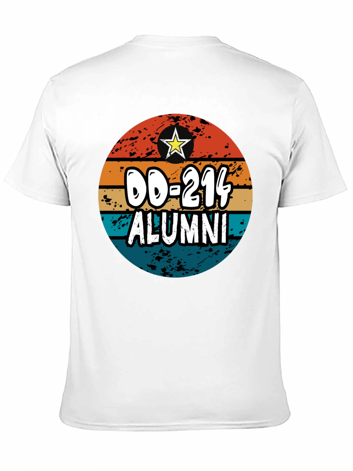 DD-214 Alumni T-Shirt - Retro Sunset Design