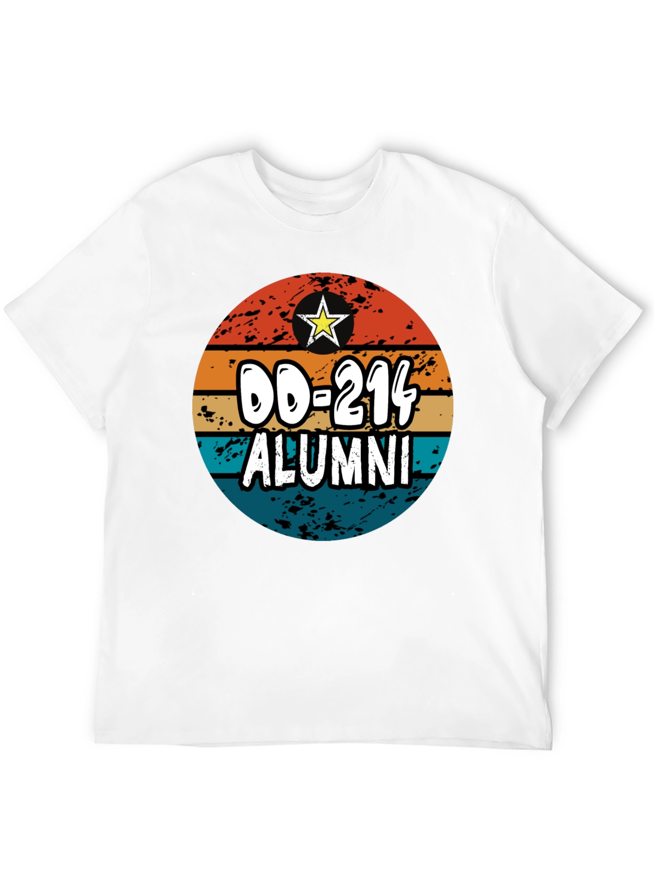 DD-214 Alumni T-Shirt - Retro Sunset Design