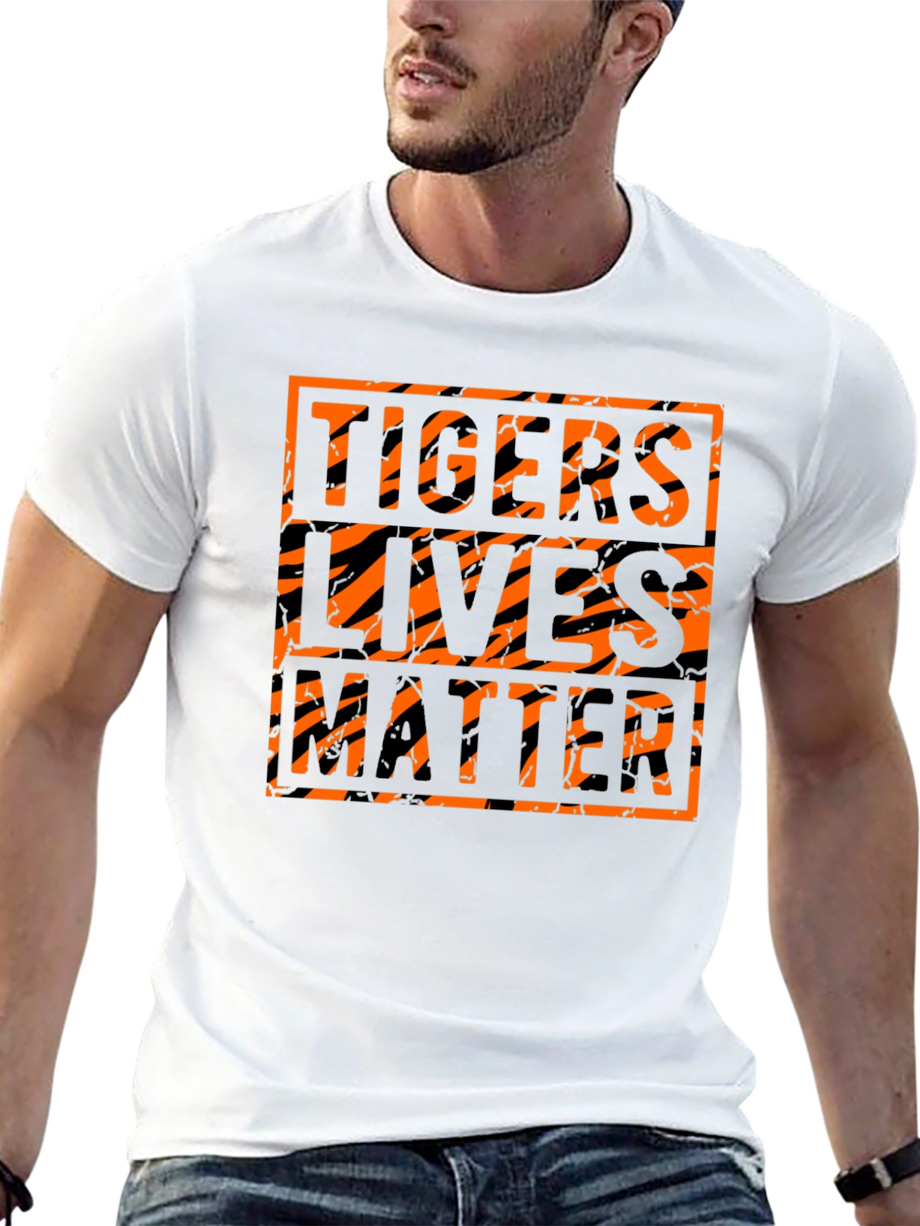 Tigers Lives Matter Graphic Black T-Shirt