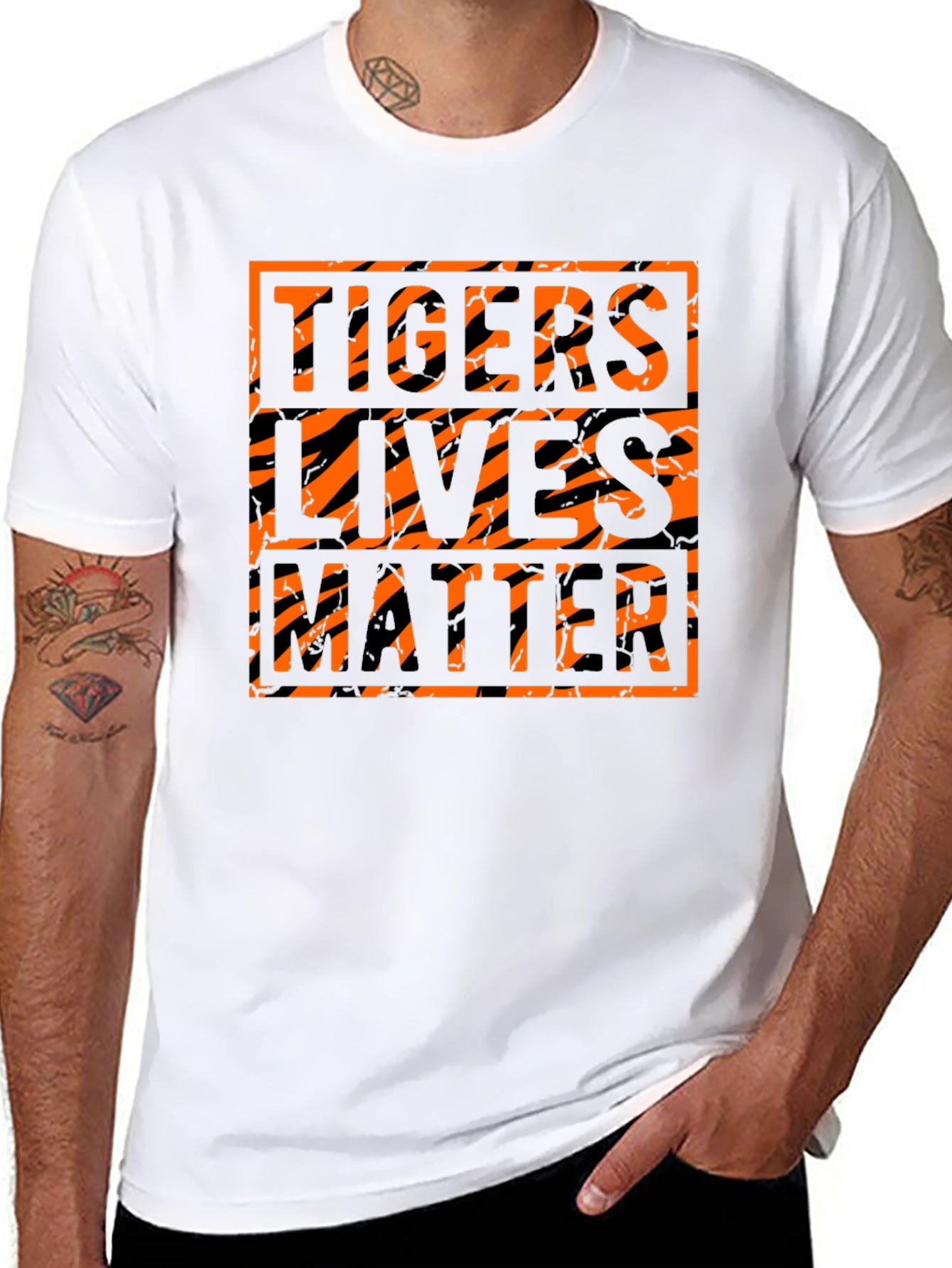 Tigers Lives Matter Graphic Black T-Shirt