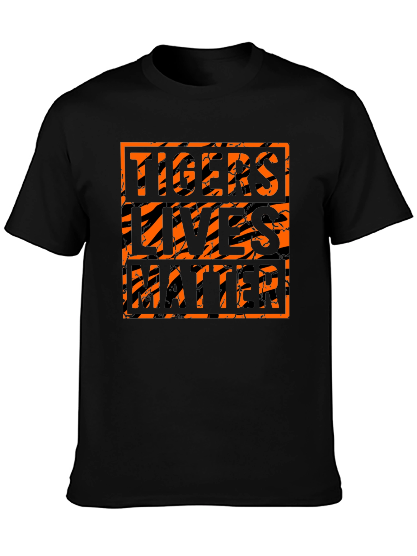 Tigers Lives Matter Graphic Black T-Shirt