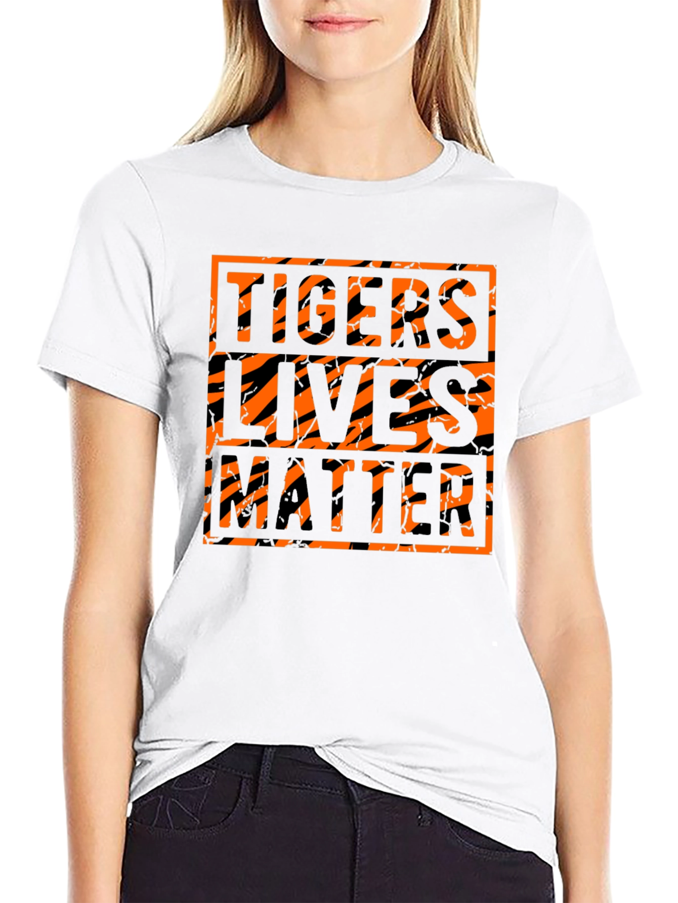 Tigers Lives Matter Graphic Black T-Shirt