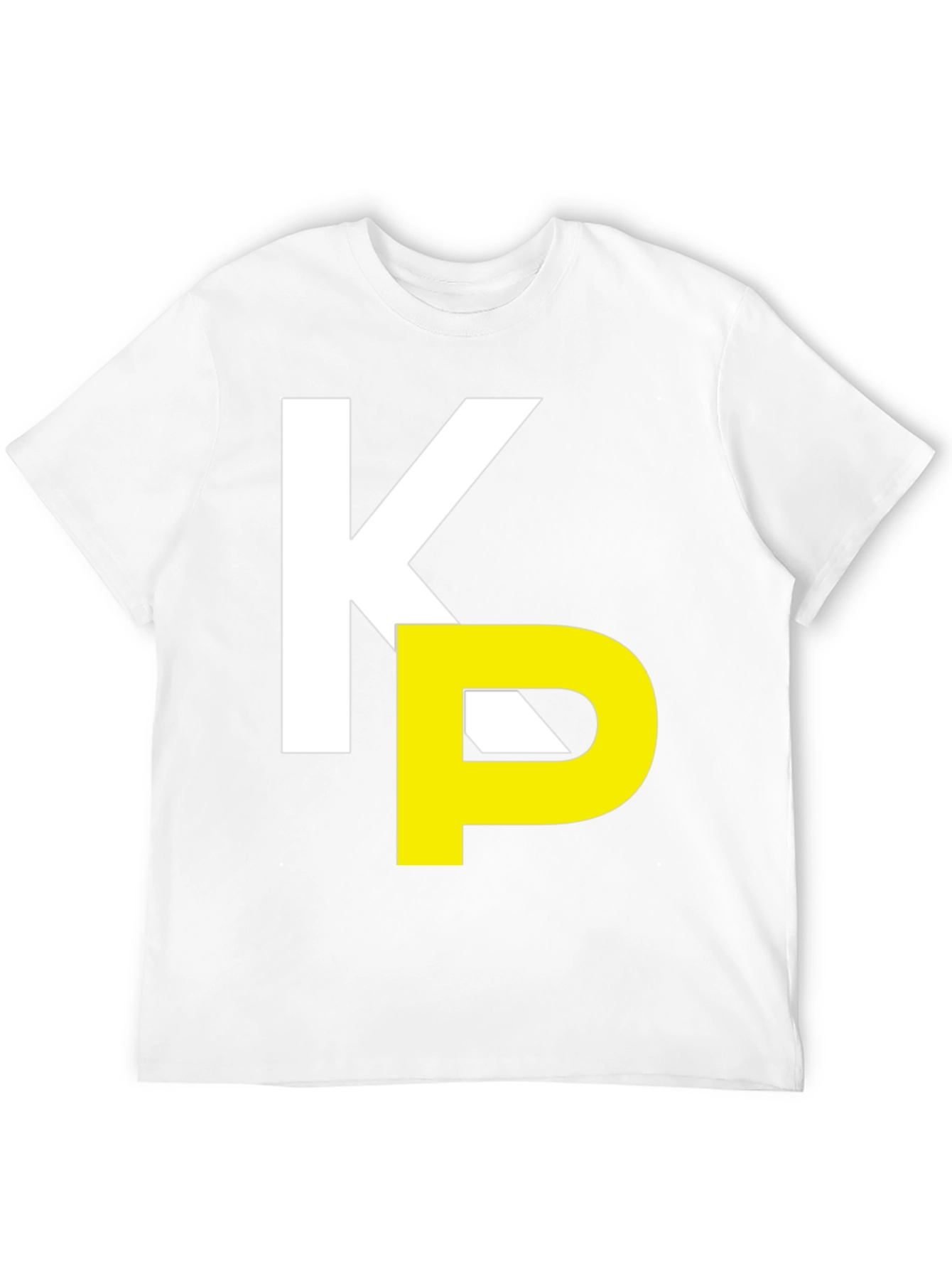 Stylish KP Initial Graphic Tee - Black