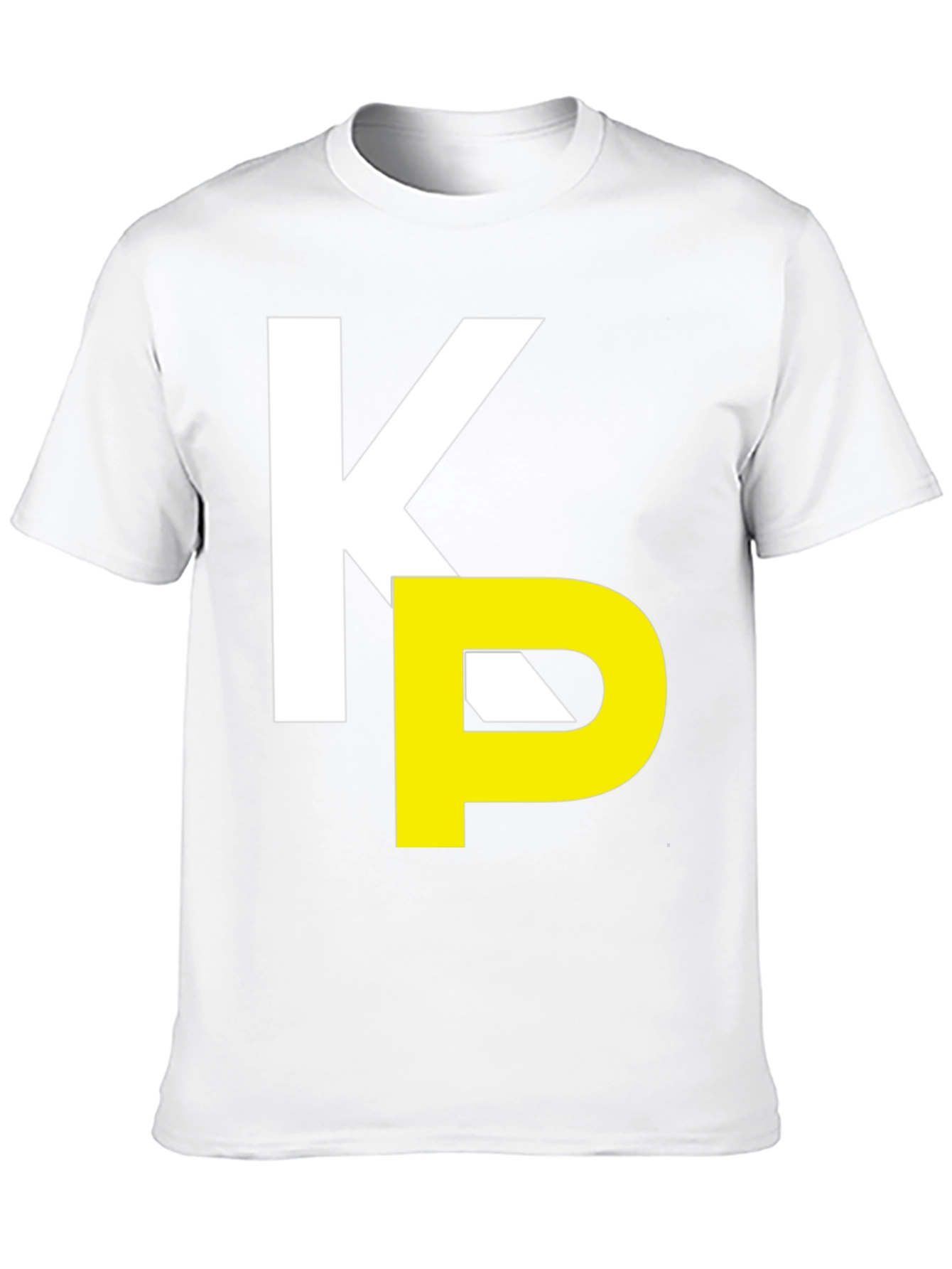 Stylish KP Initial Graphic Tee - Black
