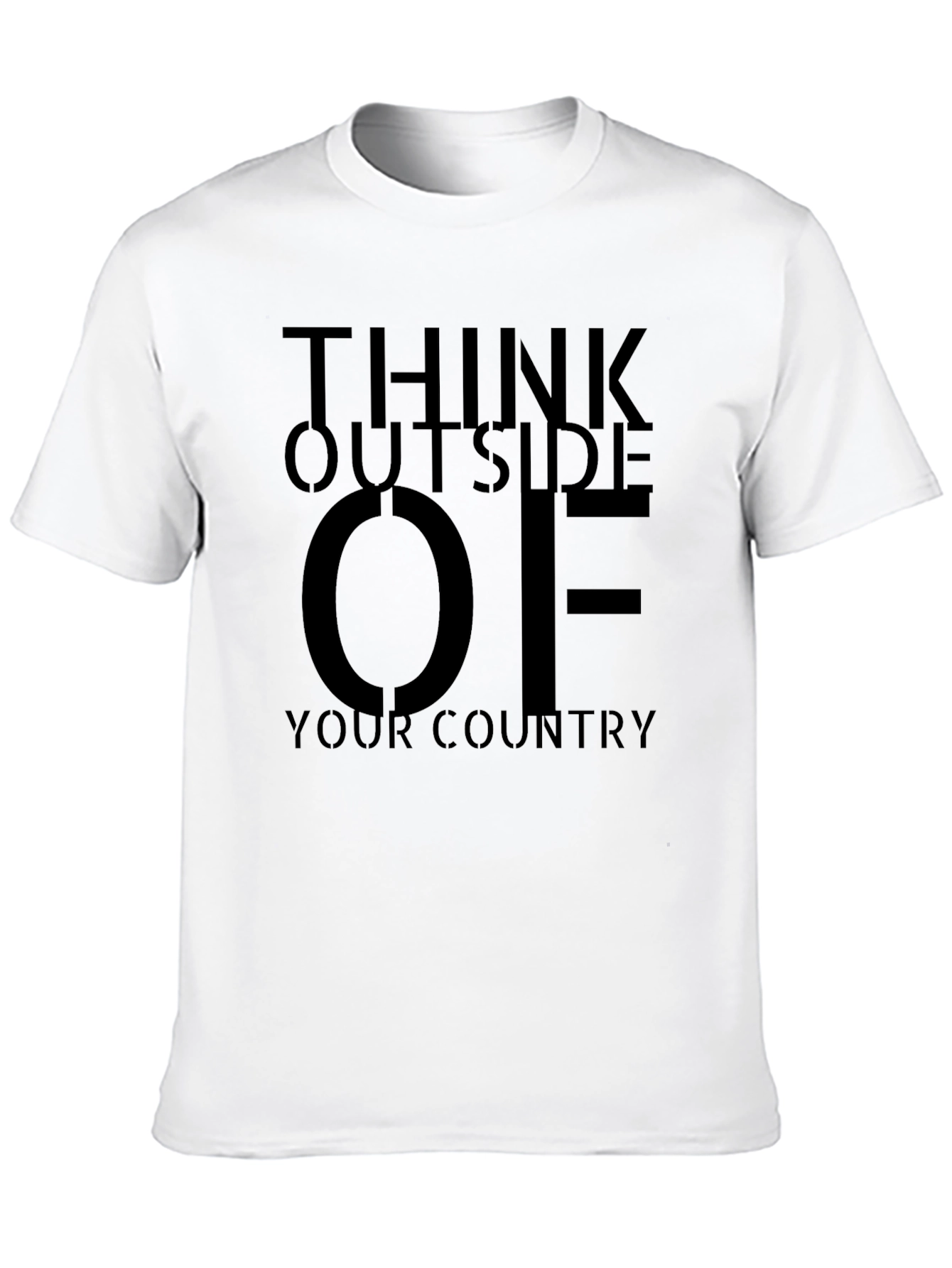 Think Outside of Your Country Black T-Shirt