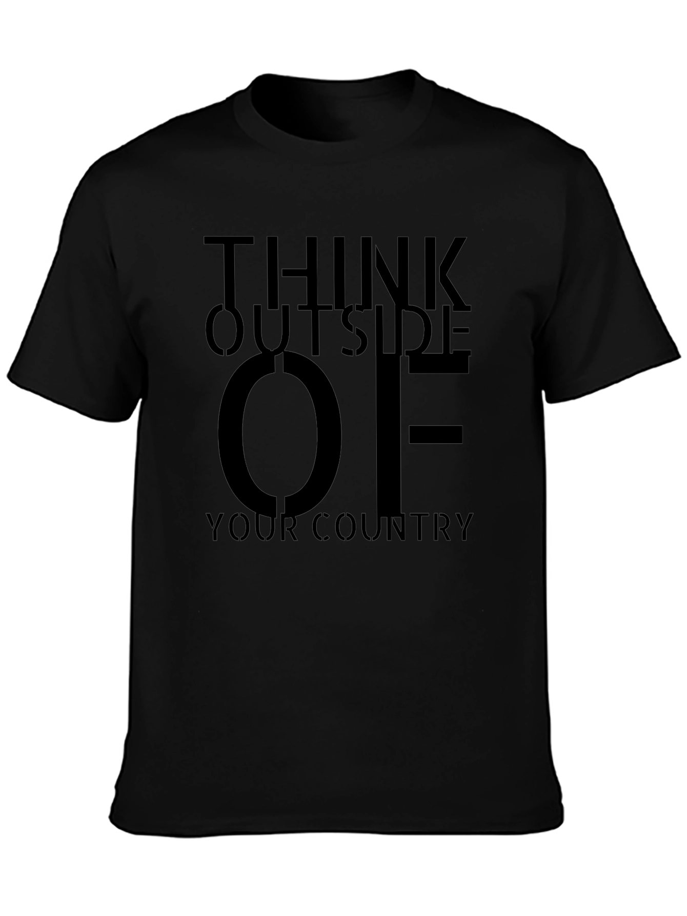 Think Outside of Your Country Black T-Shirt