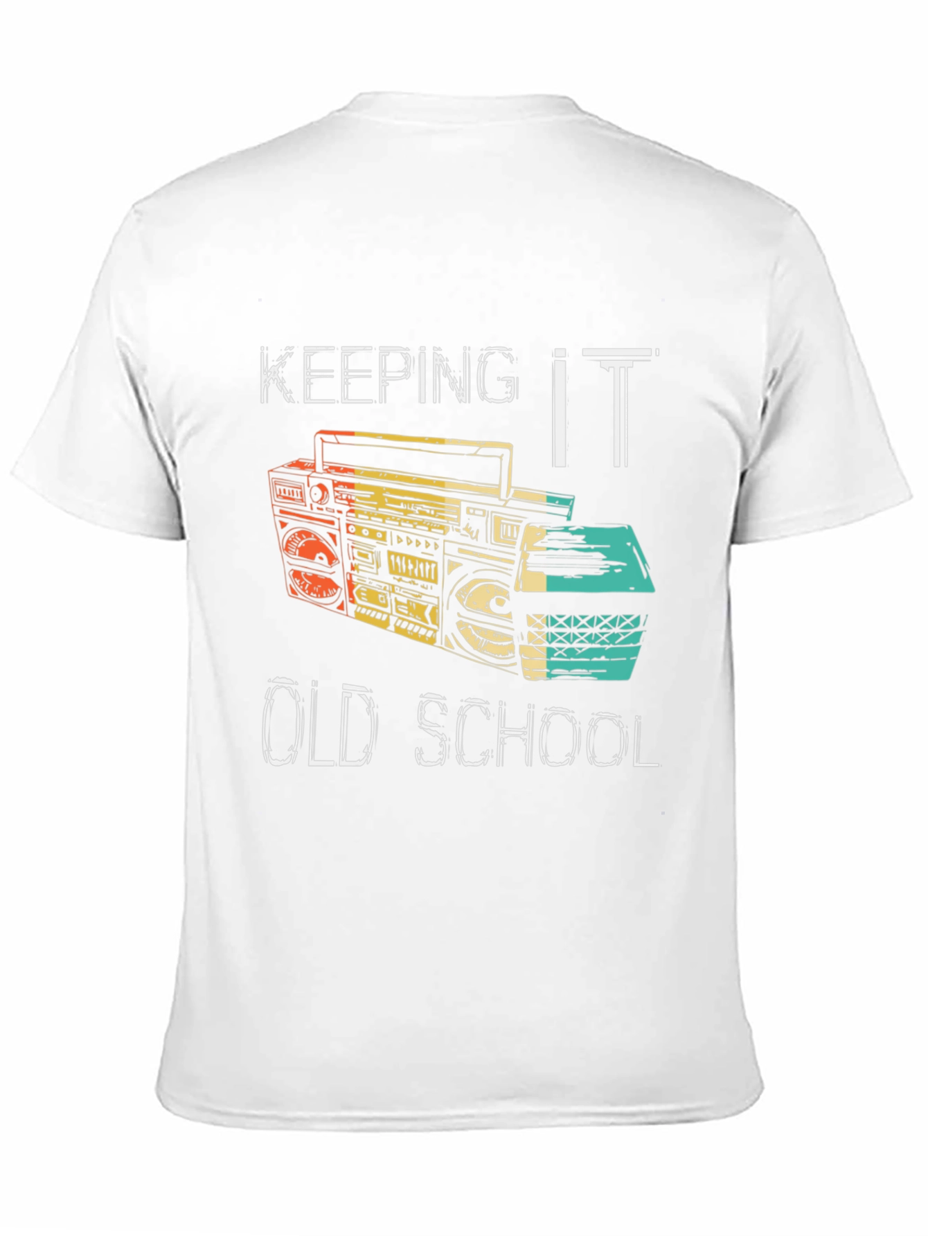 Keeping it Old School Retro Boombox Black T-Shirt