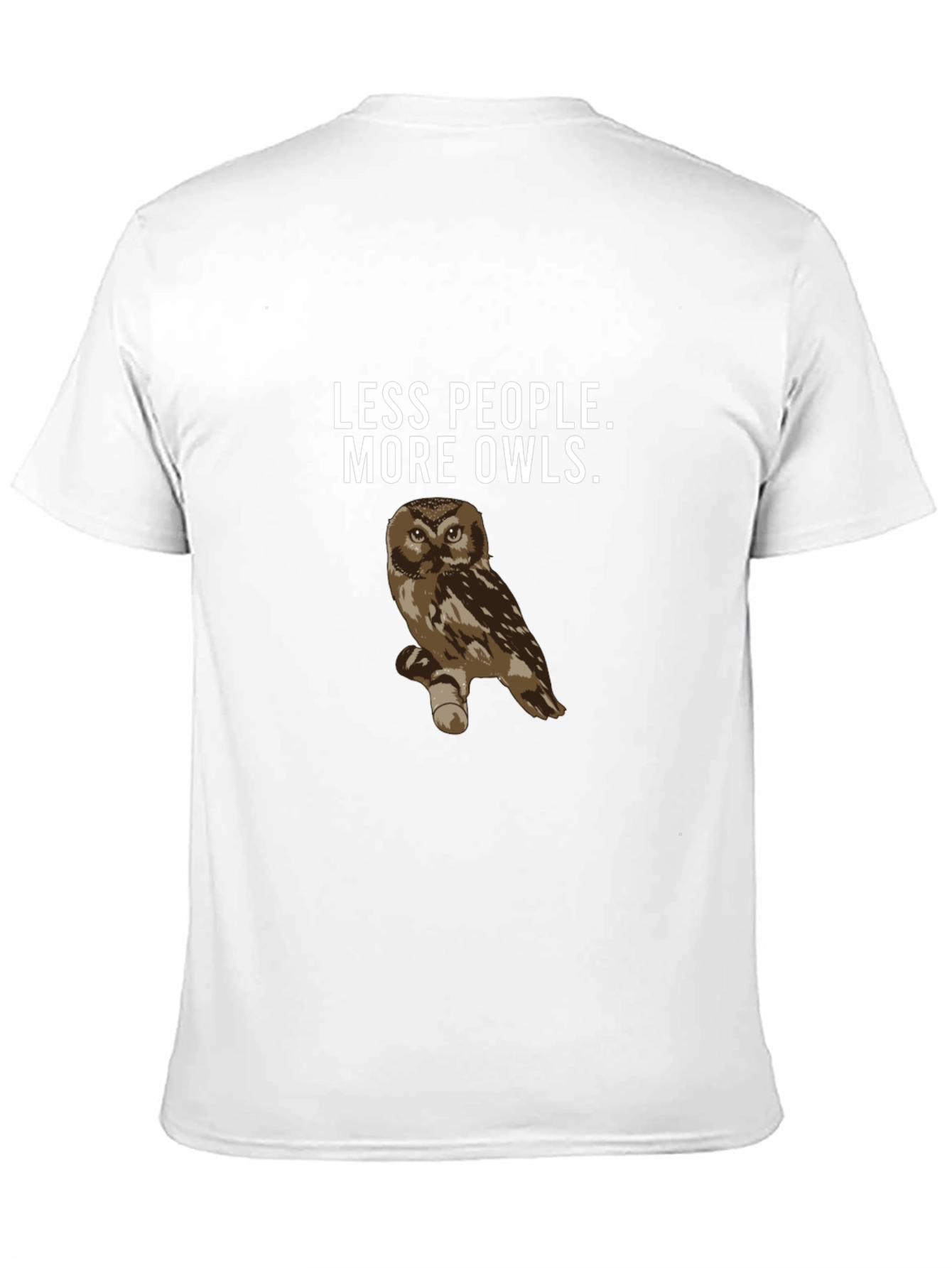 Less People More Owls Graphic T-Shirt