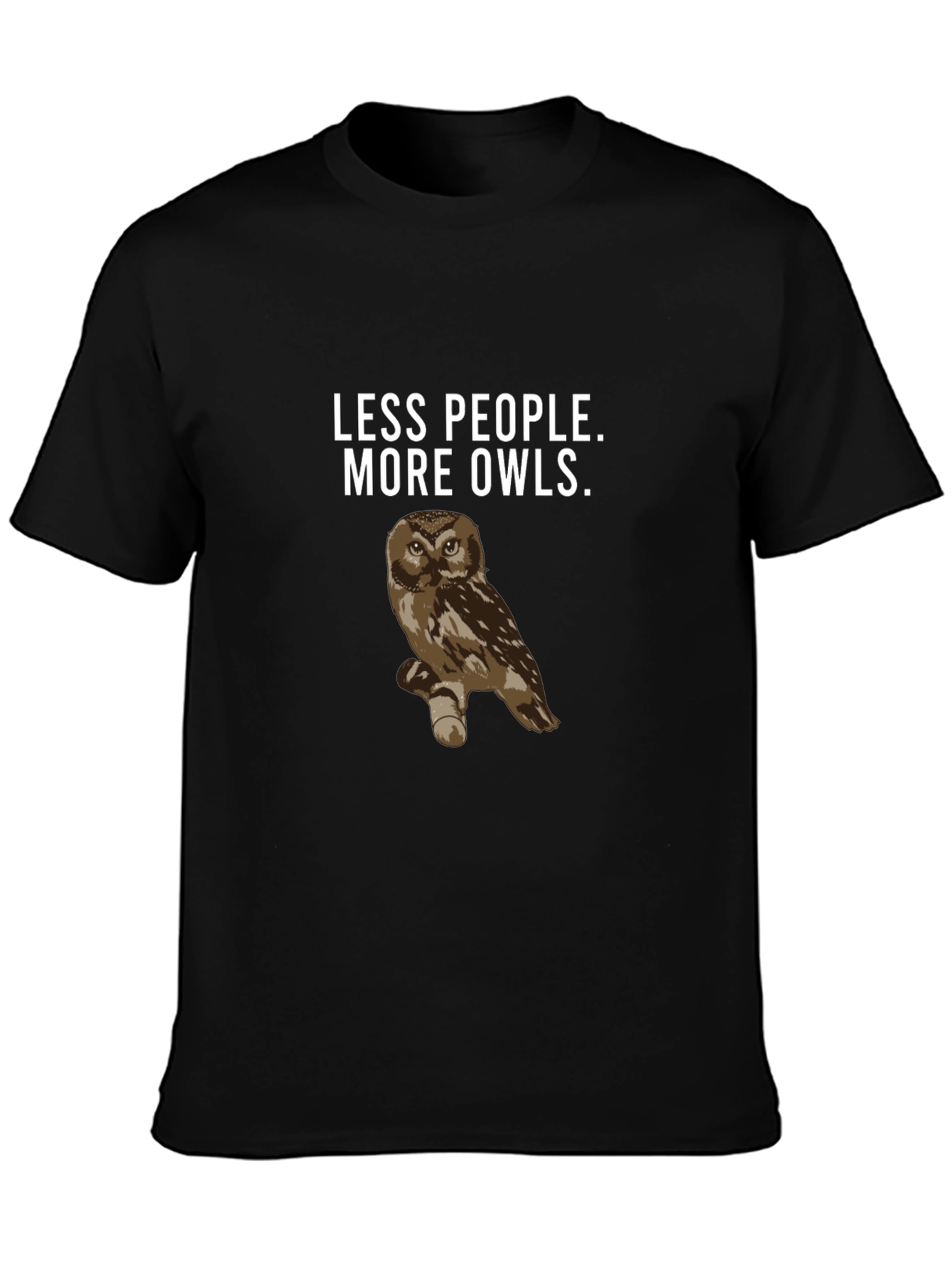 Less People More Owls Graphic T-Shirt