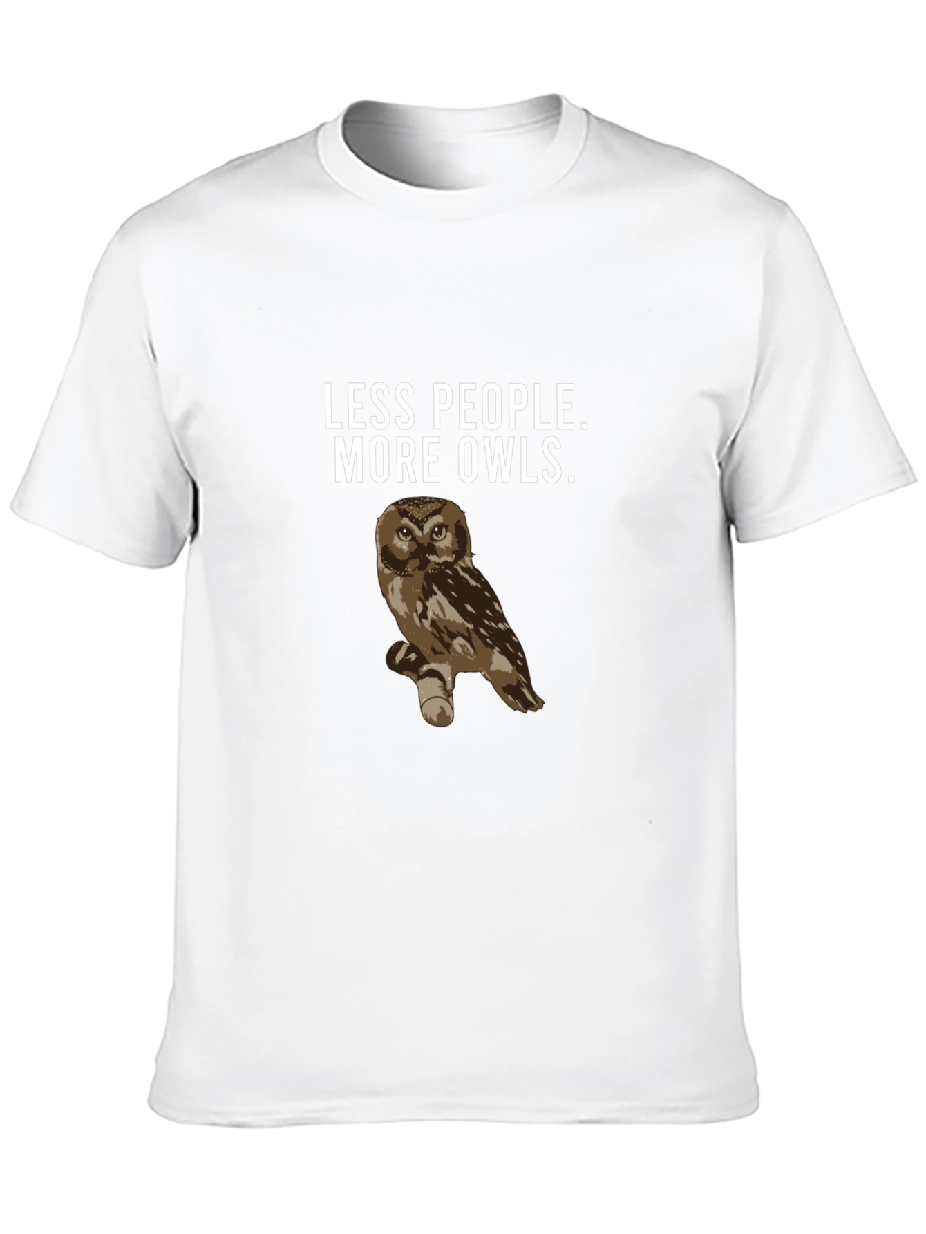Less People More Owls Graphic T-Shirt