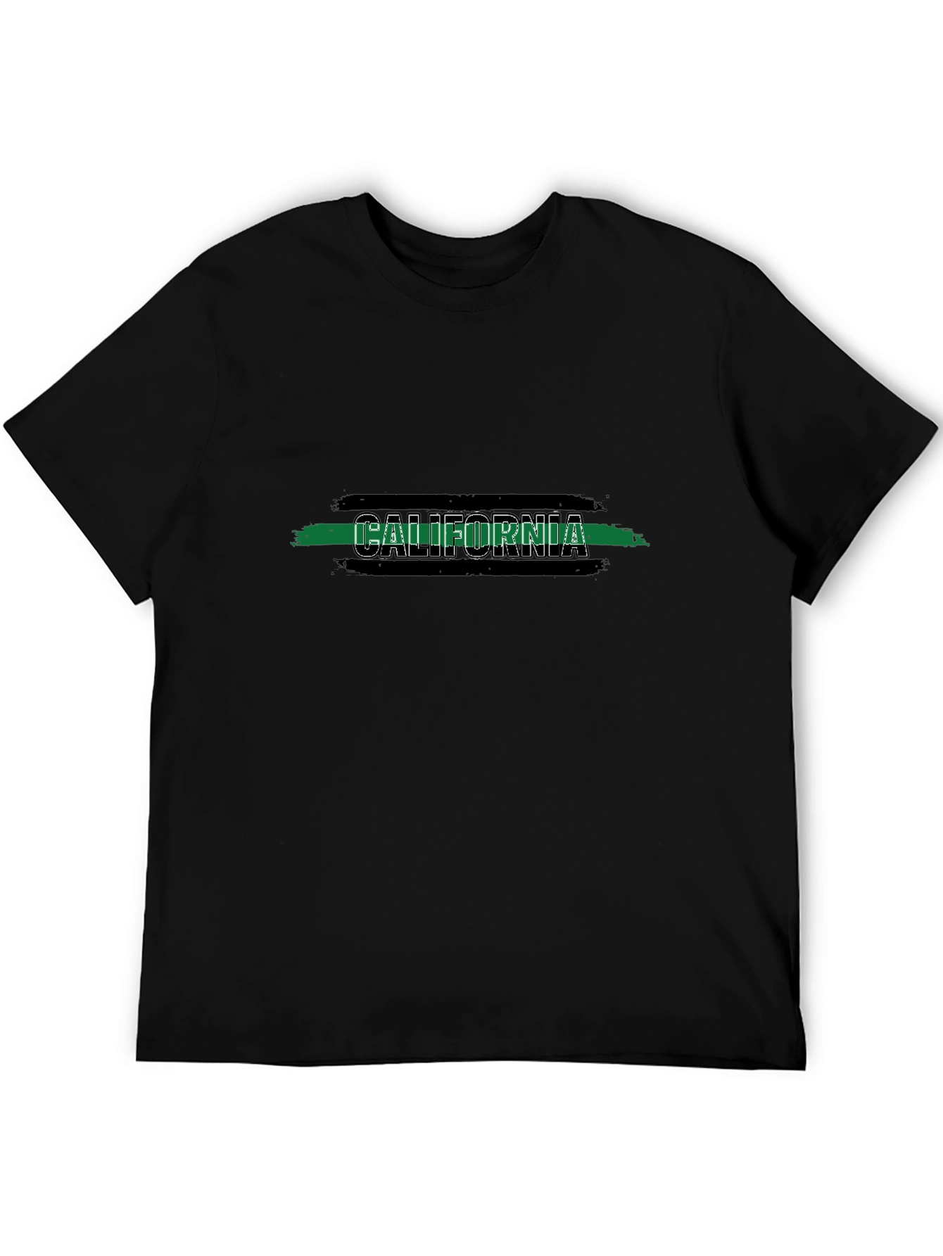 California Graphic T-Shirt - Black Cotton Blend Tee