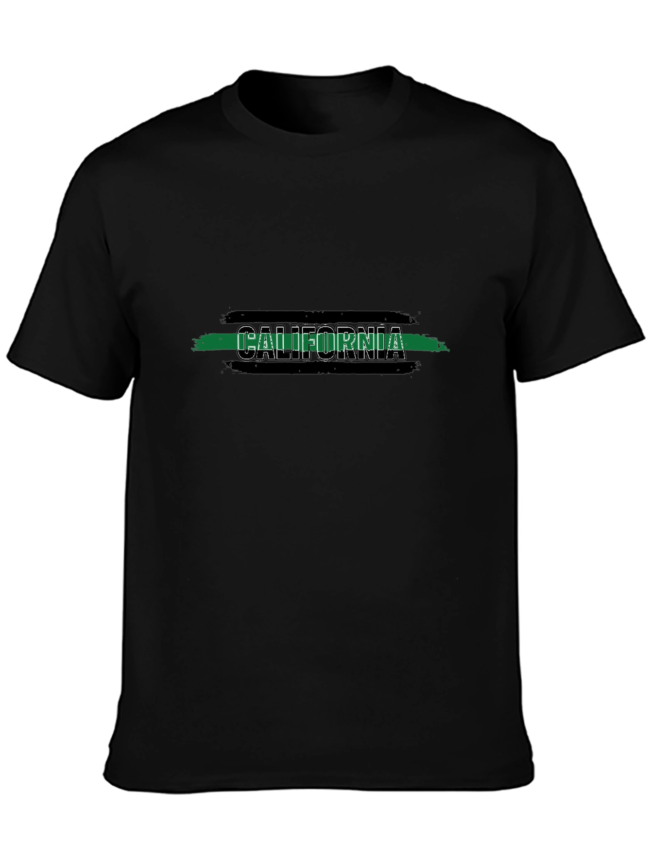 California Graphic T-Shirt - Black Cotton Blend Tee