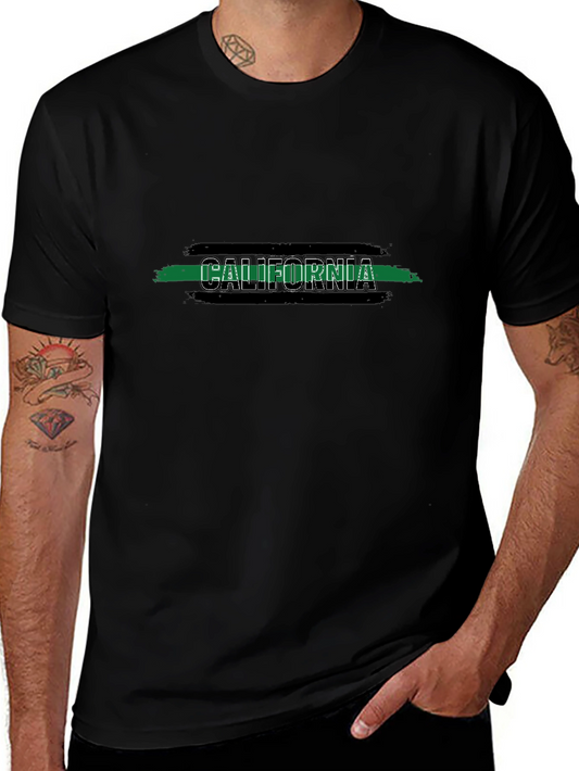 California Graphic T-Shirt - Black Cotton Blend Tee