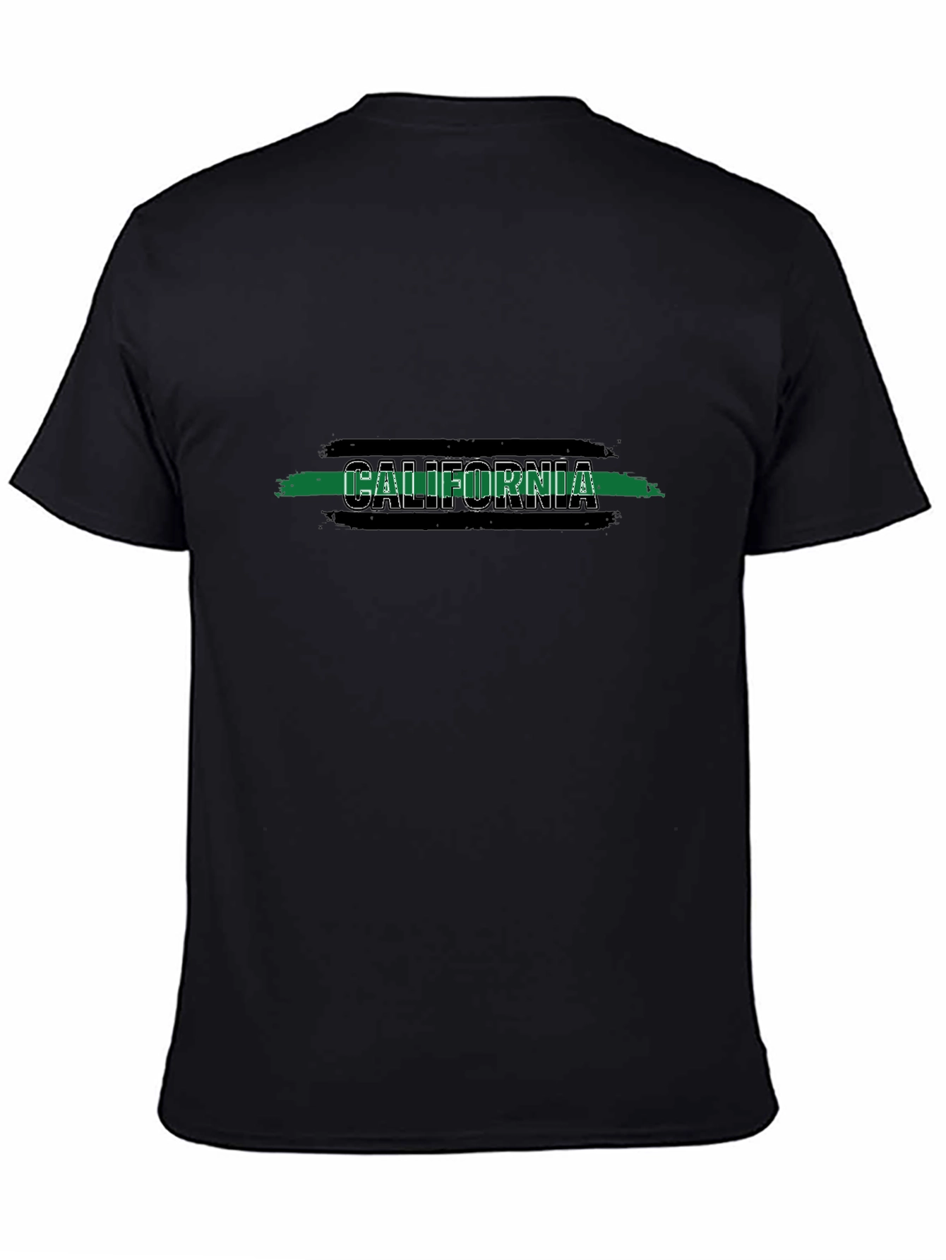 California Graphic T-Shirt - Black Cotton Blend Tee