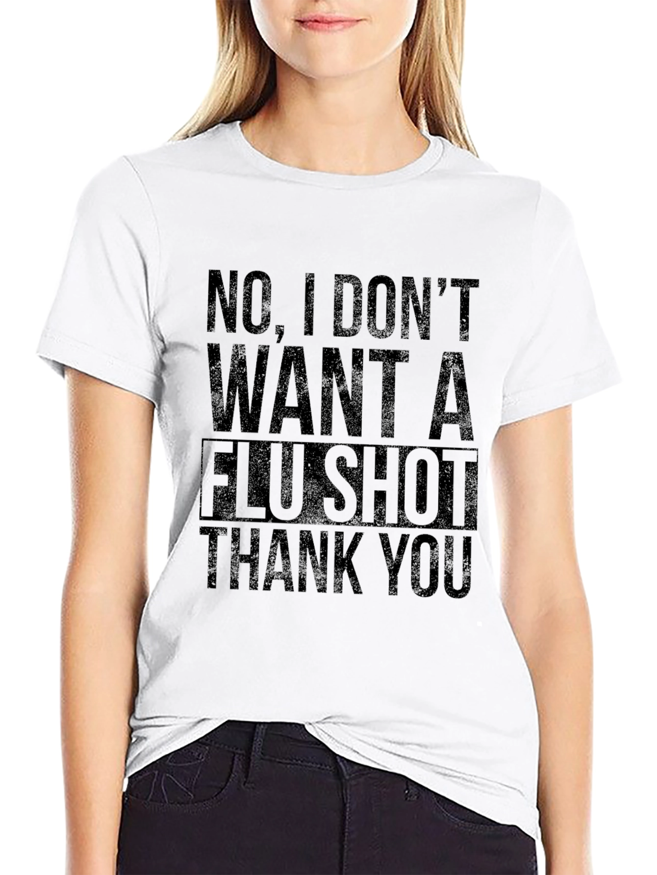 No Flu Shot Funny T-Shirt