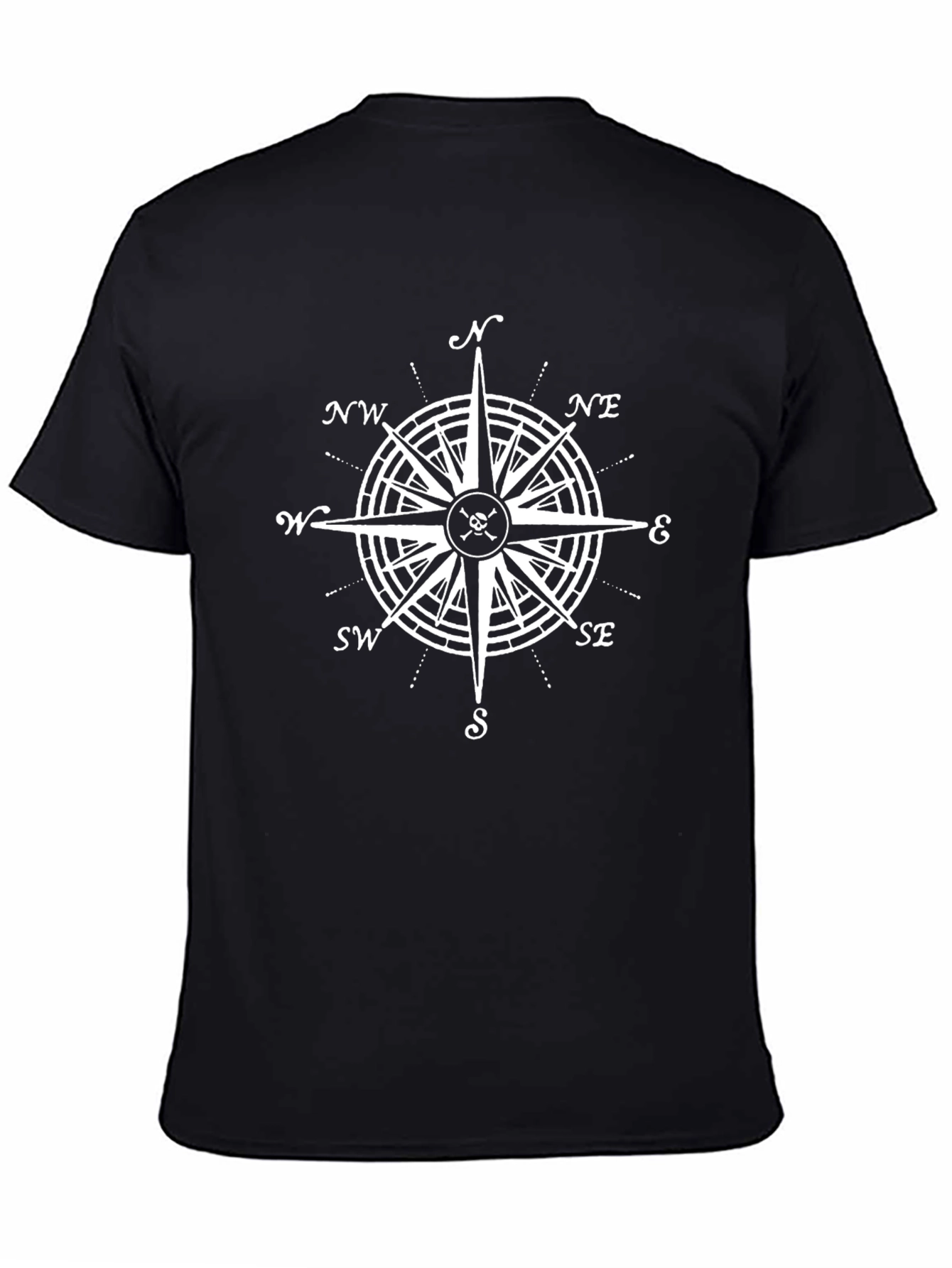 Compass Rose Graphic T-Shirt - Pirate Nautical Style