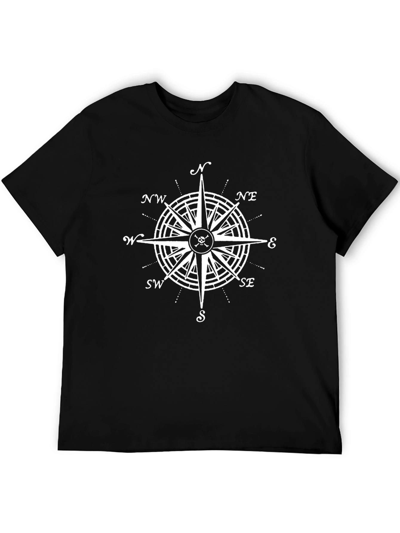 Compass Rose Graphic T-Shirt - Pirate Nautical Style