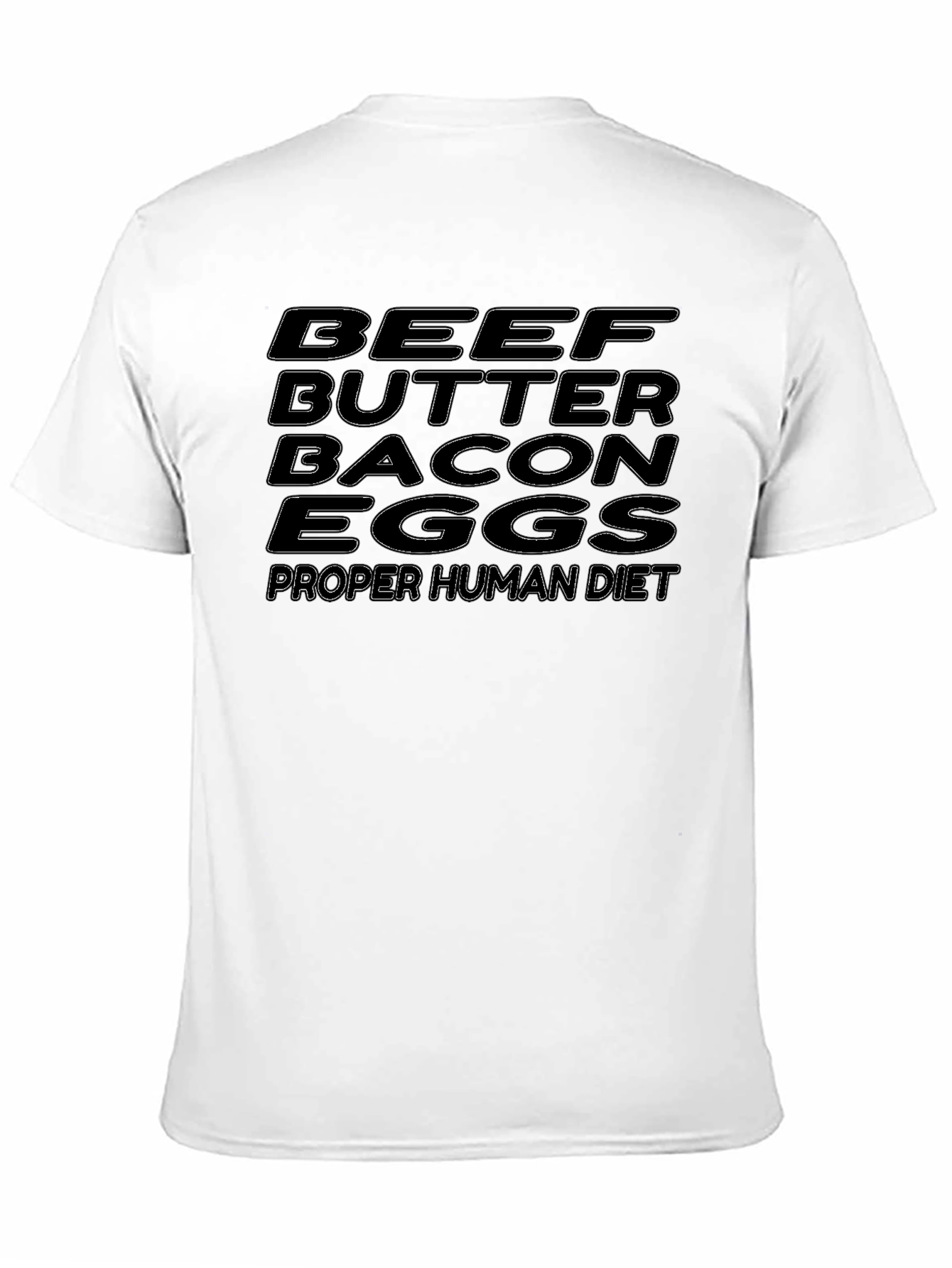 Beef Butter Bacon Eggs Diet Black T-Shirt