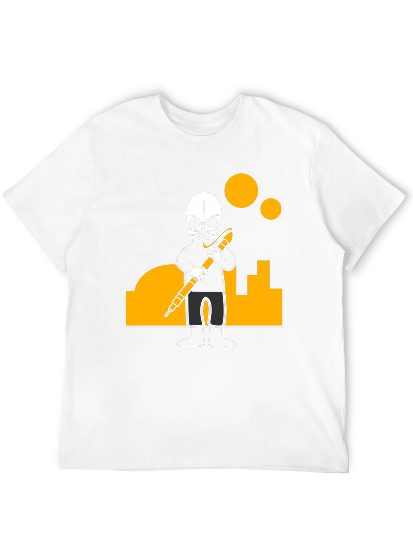 Urban Explorer Graphic Tee - Black Cotton Blend