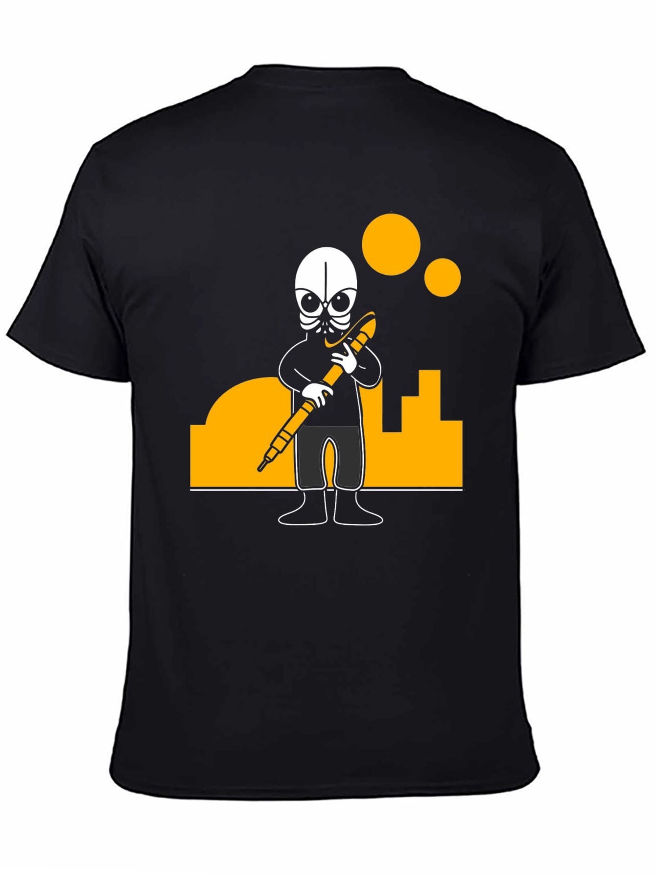 Urban Explorer Graphic Tee - Black Cotton Blend