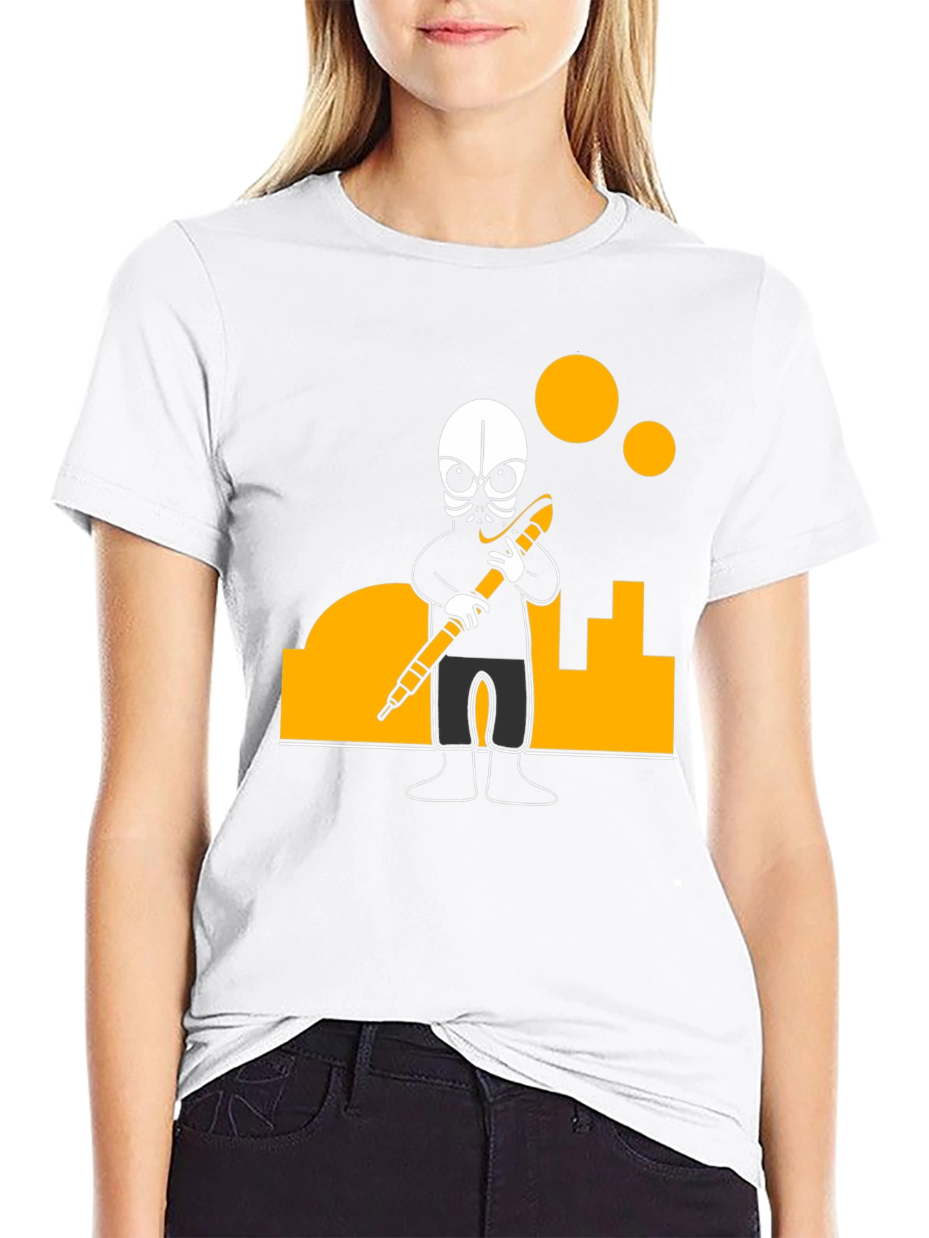 Urban Explorer Graphic Tee - Black Cotton Blend