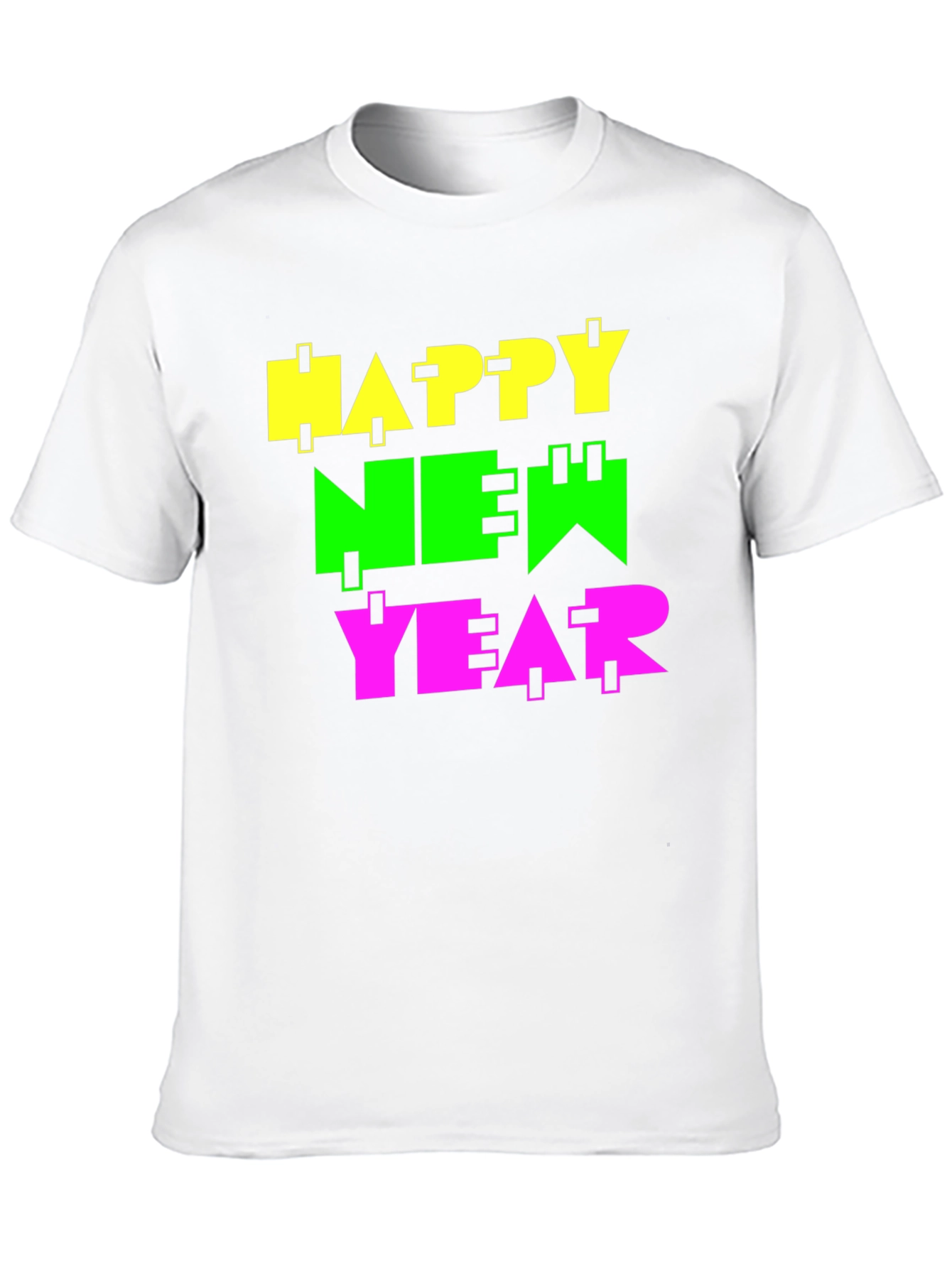 Happy New Year Graphic Tee - Black