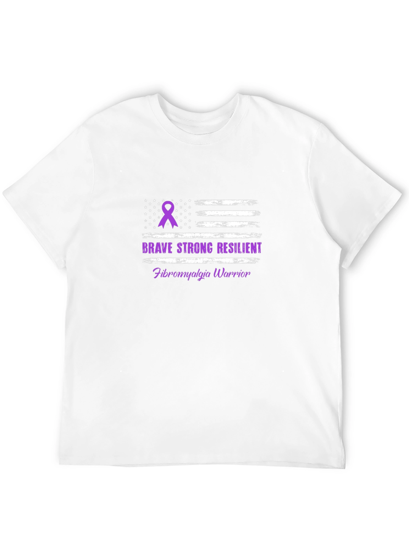 Brave Strong Resilient Fibromyalgia Awareness Warrior T-Shirt