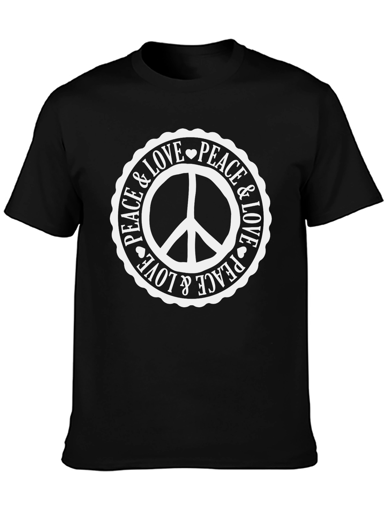 Peace & Love T-Shirt - Classic Graphic Tee
