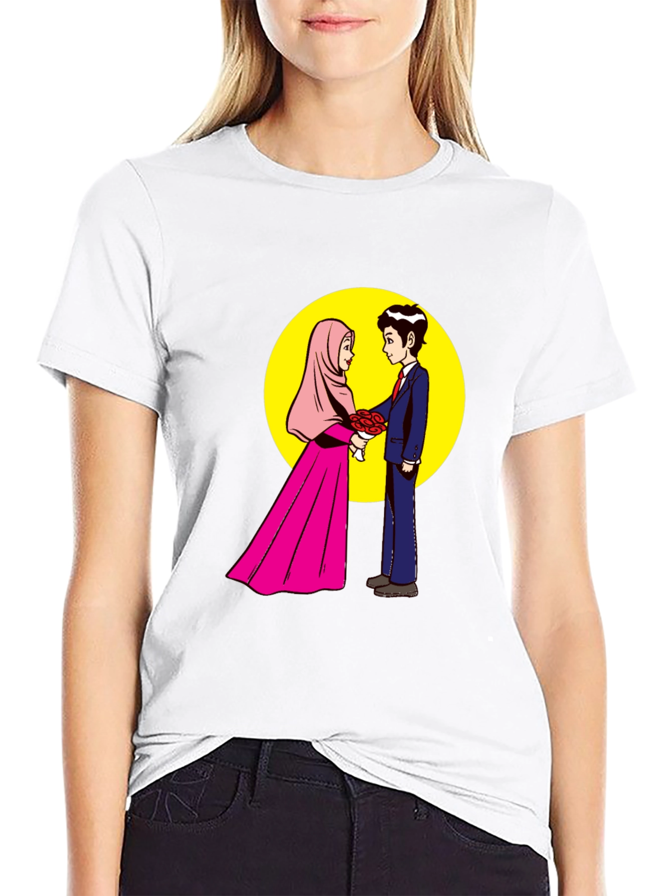 Romantic Muslim Couple Graphic T-Shirt