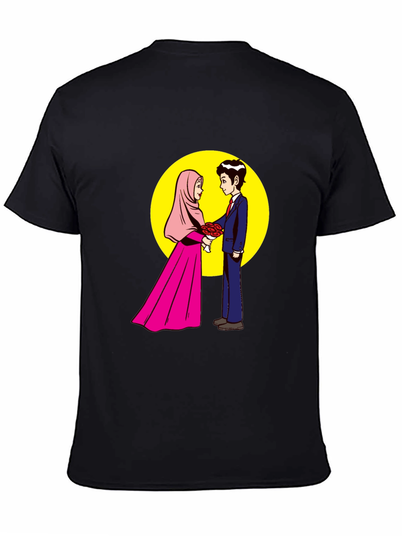 Romantic Muslim Couple Graphic T-Shirt