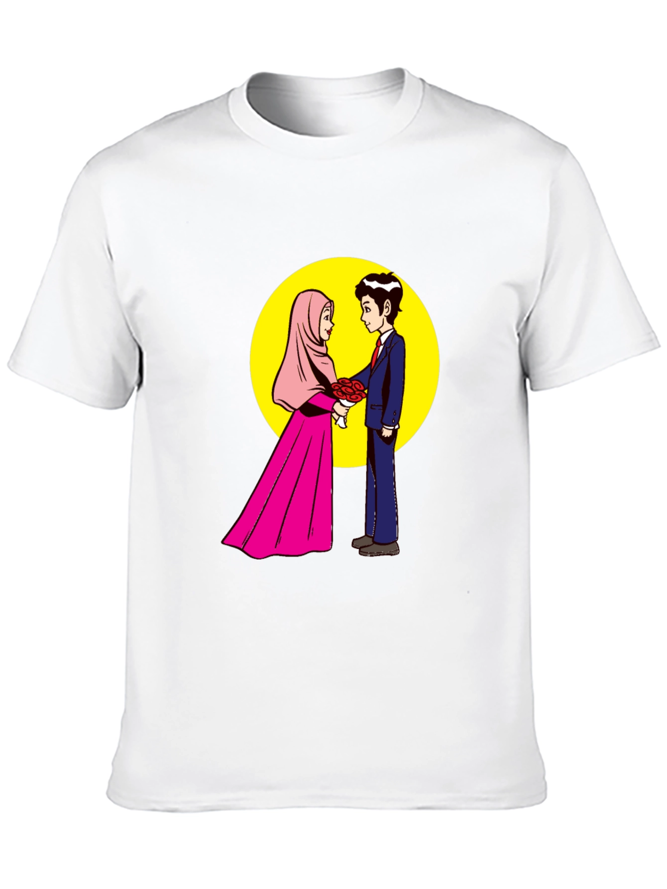 Romantic Muslim Couple Graphic T-Shirt