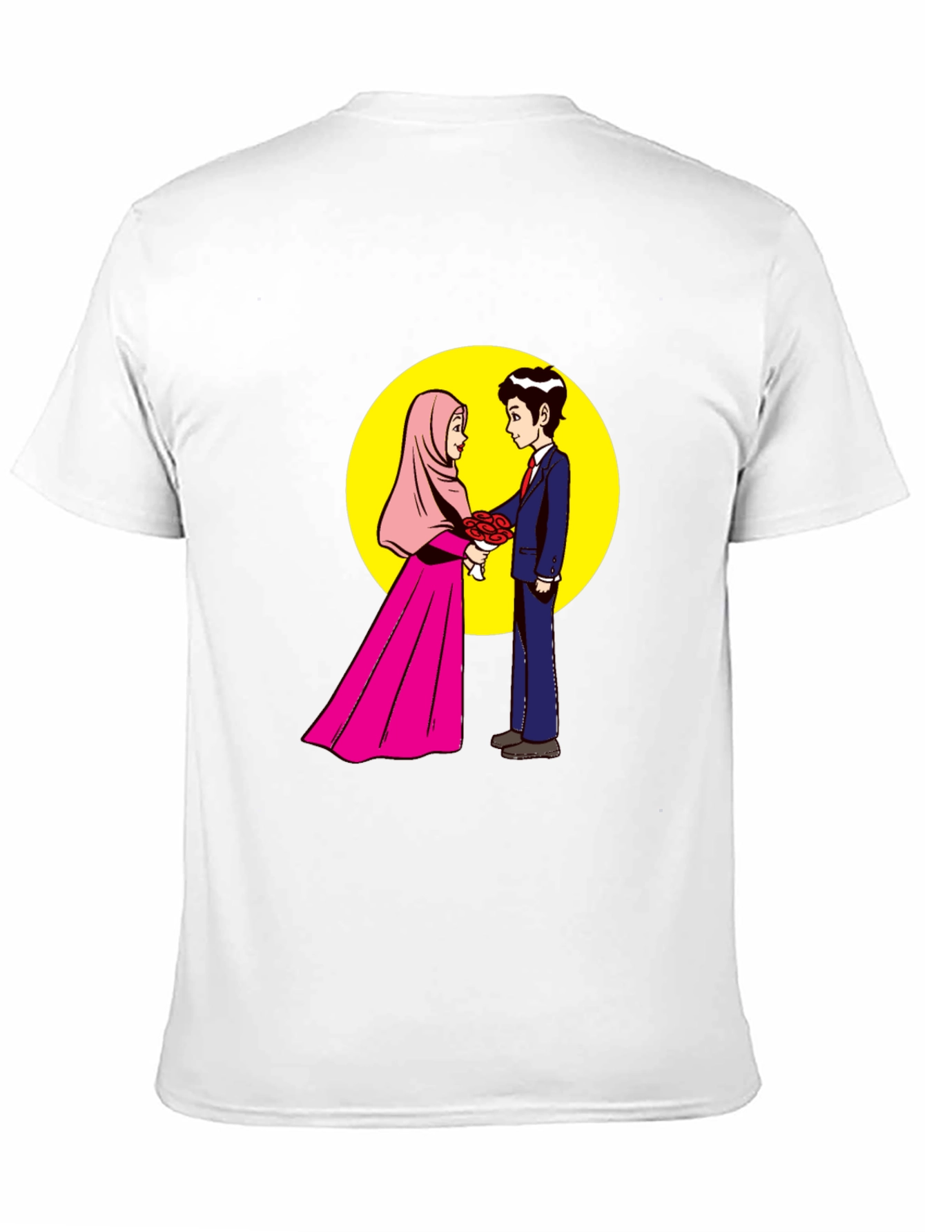Romantic Muslim Couple Graphic T-Shirt