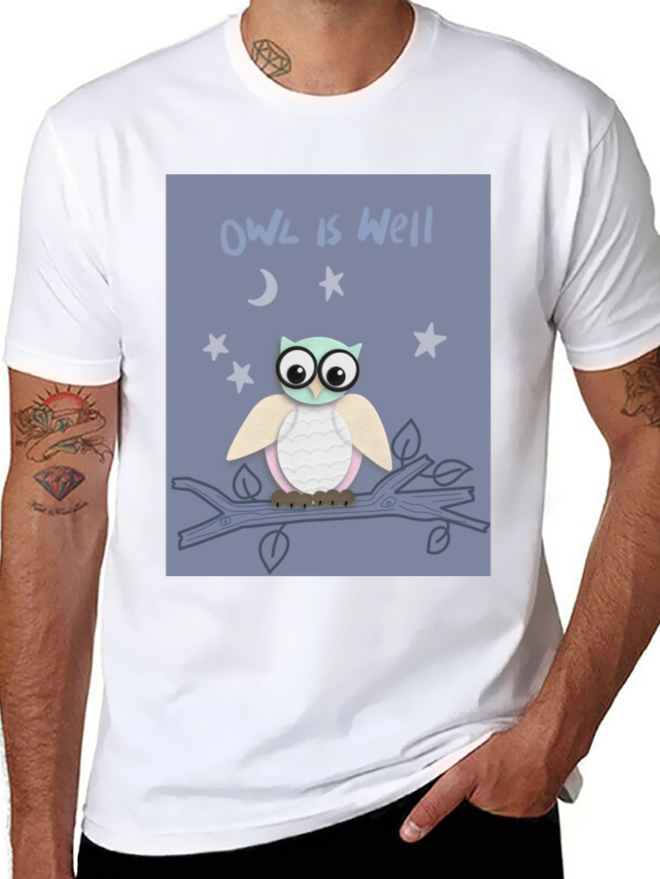 Owl is Well Graphic Tee - Soft Cotton T-Shirt