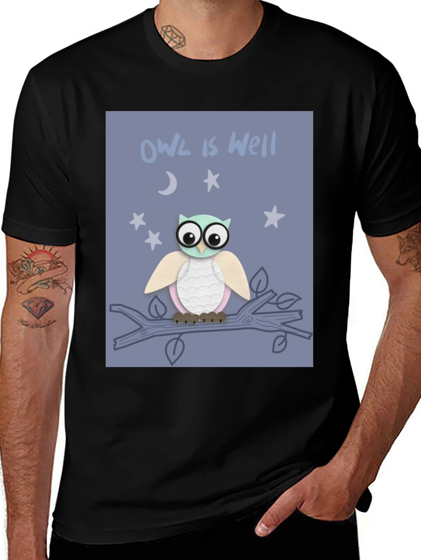 Owl is Well Graphic Tee - Soft Cotton T-Shirt