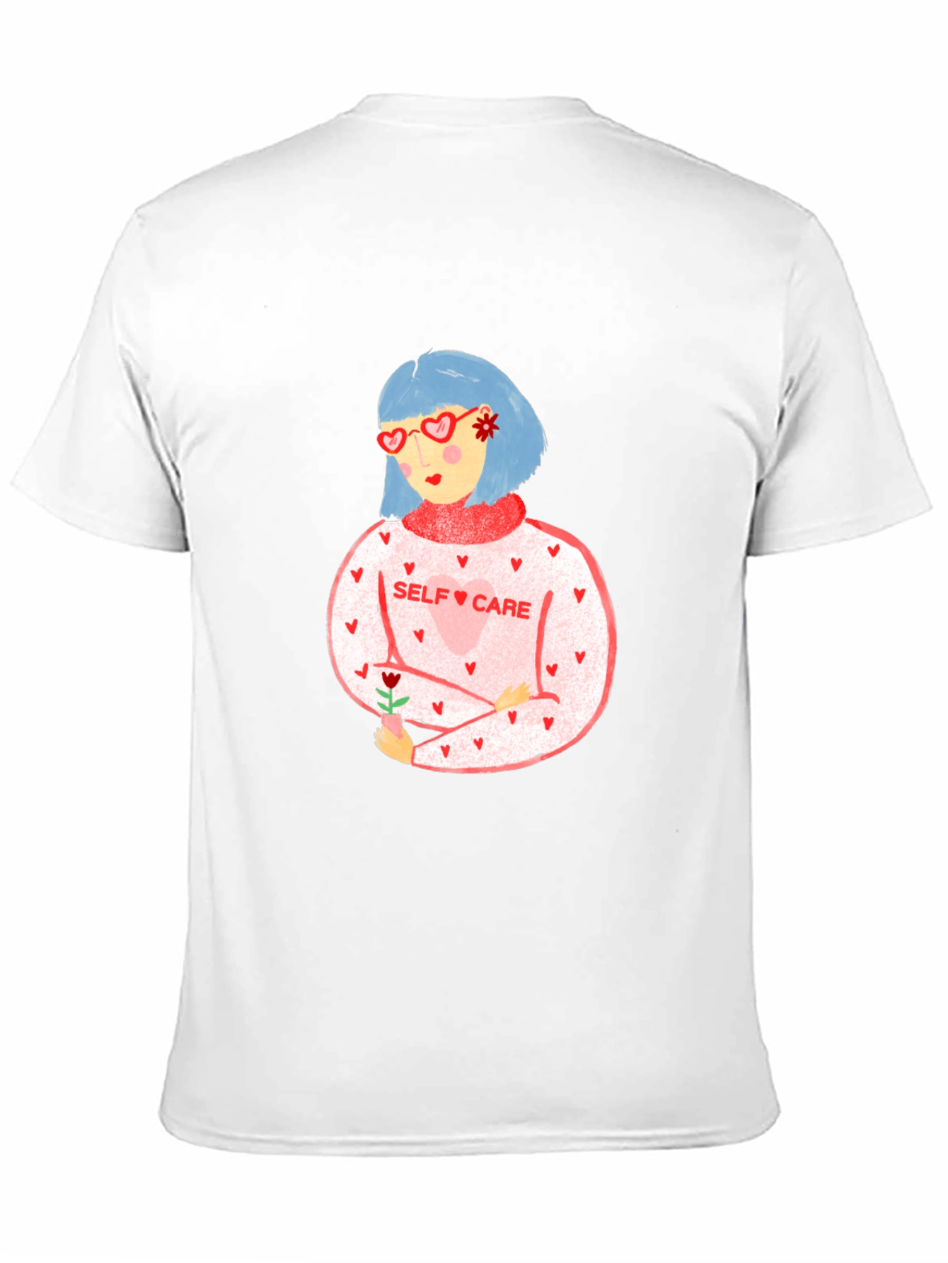 Self Care Heart Glasses Graphic Tee