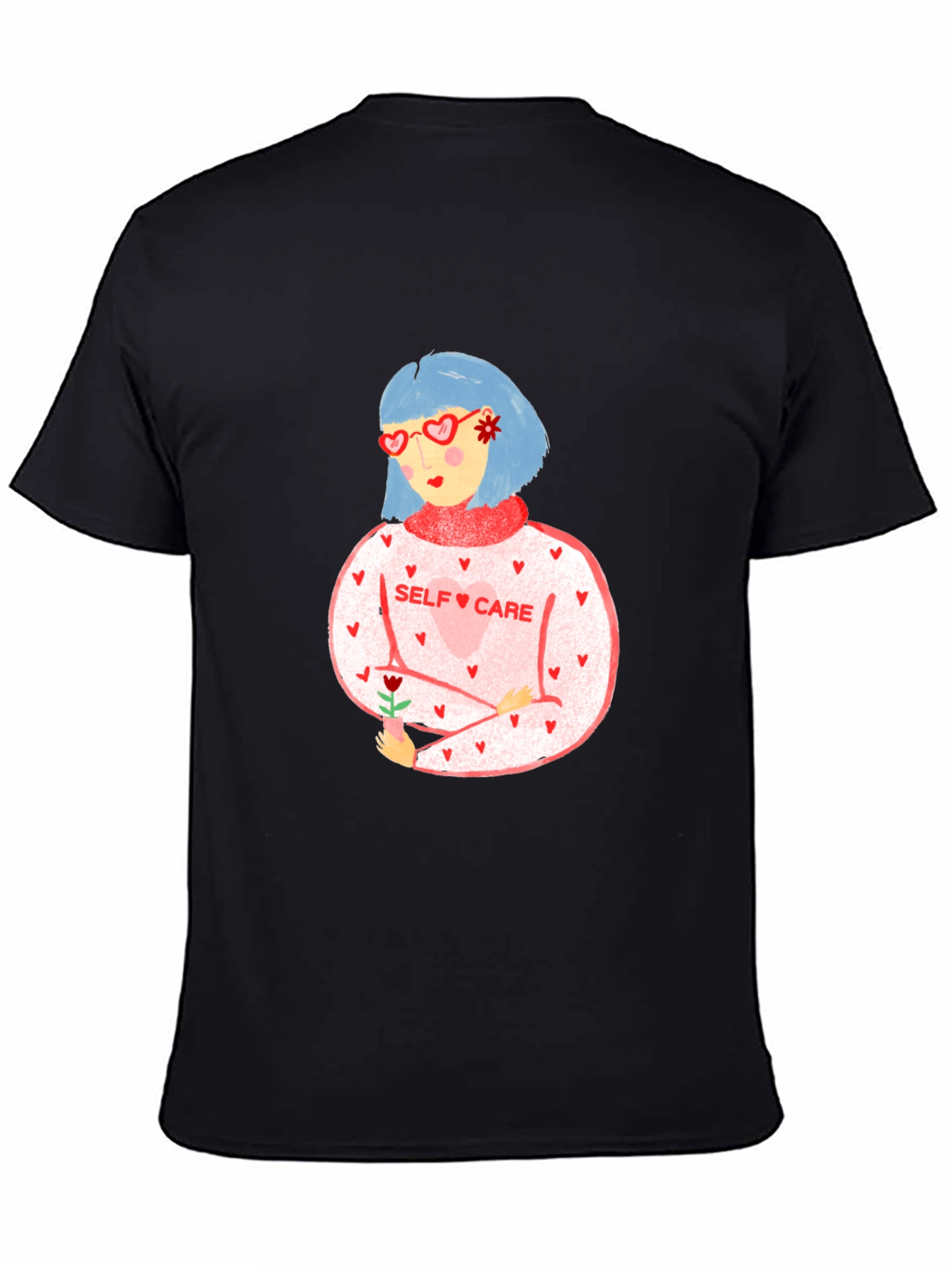 Self Care Heart Glasses Graphic Tee