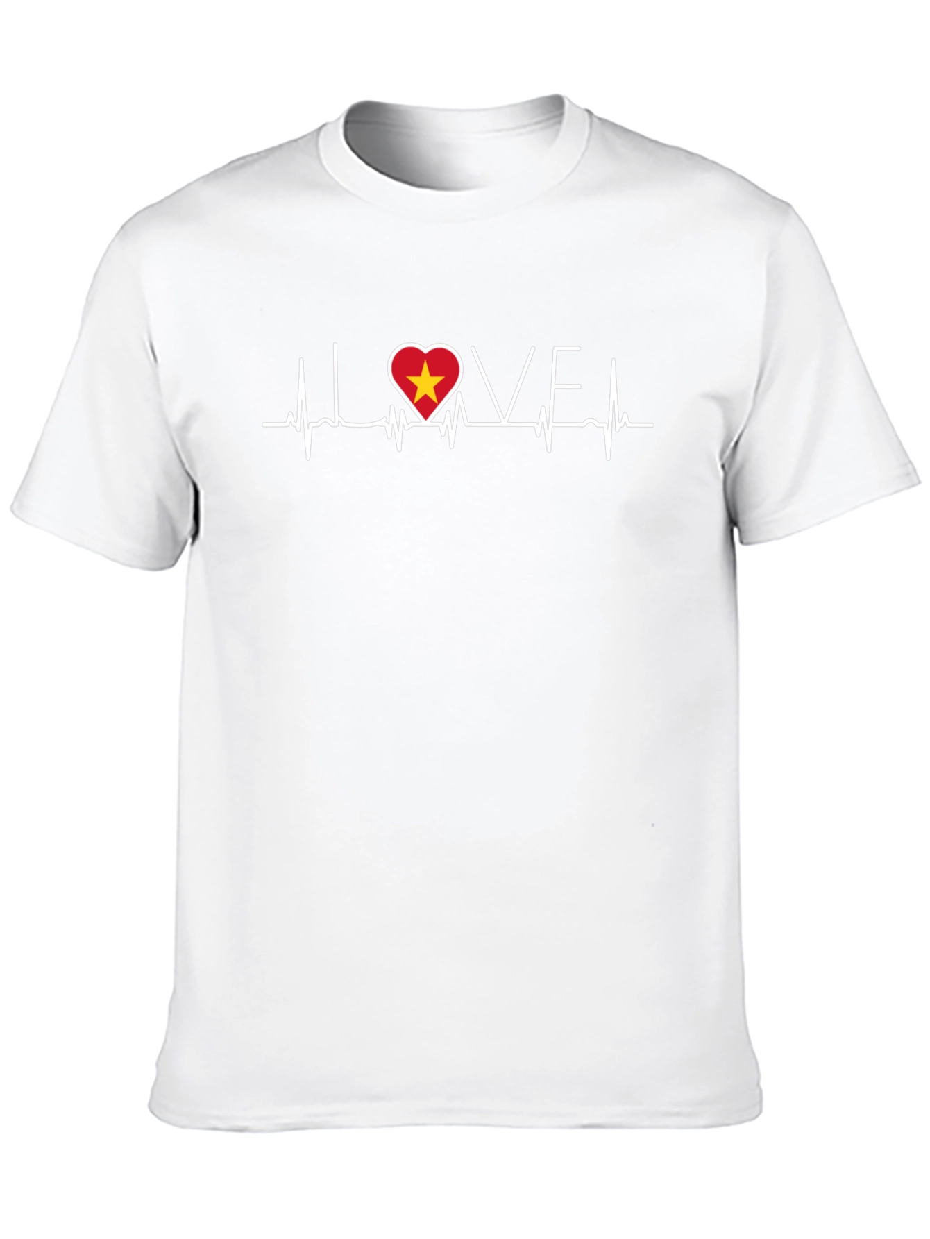I Love Vietnam Heartbeat T-Shirt - Black