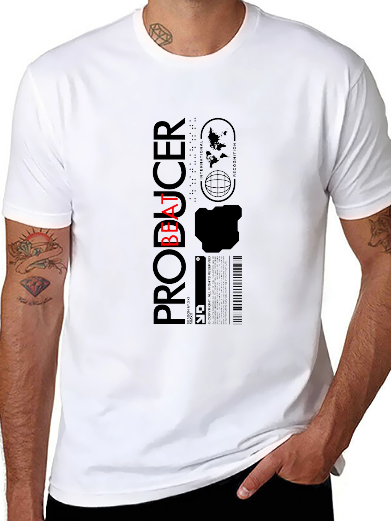 Beat Producer Graphic T-Shirt - Black Cotton