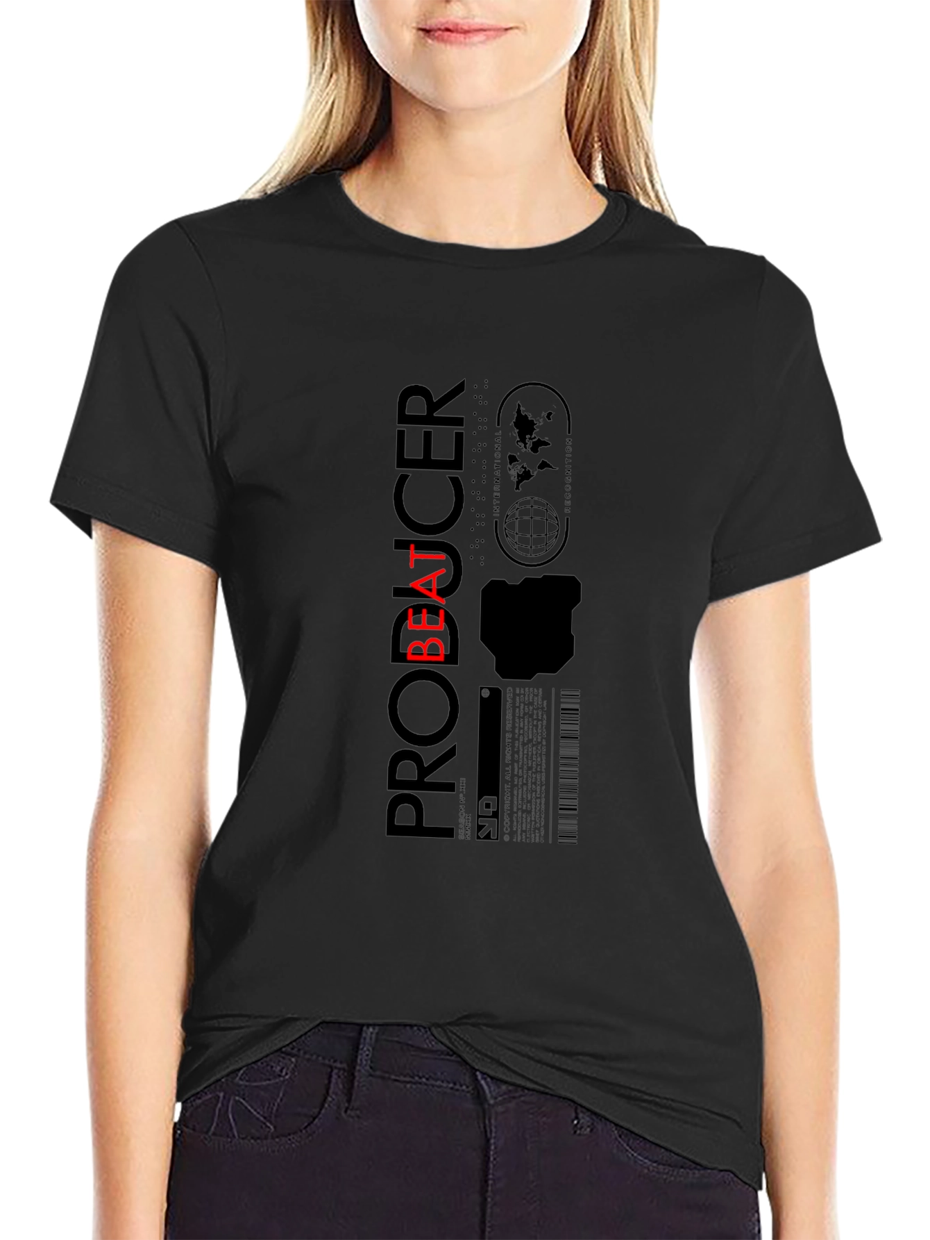Beat Producer Graphic T-Shirt - Black Cotton