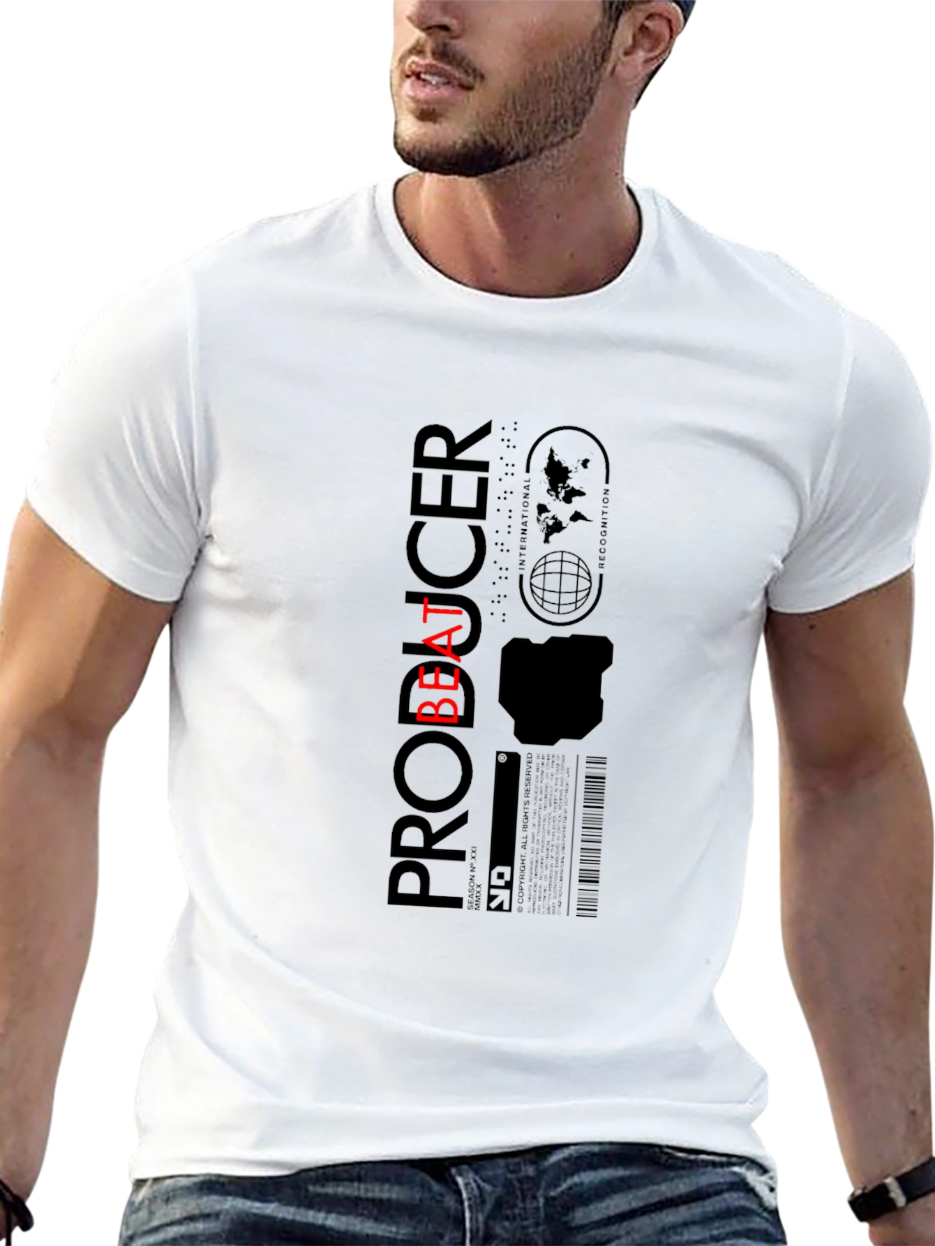 Beat Producer Graphic T-Shirt - Black Cotton