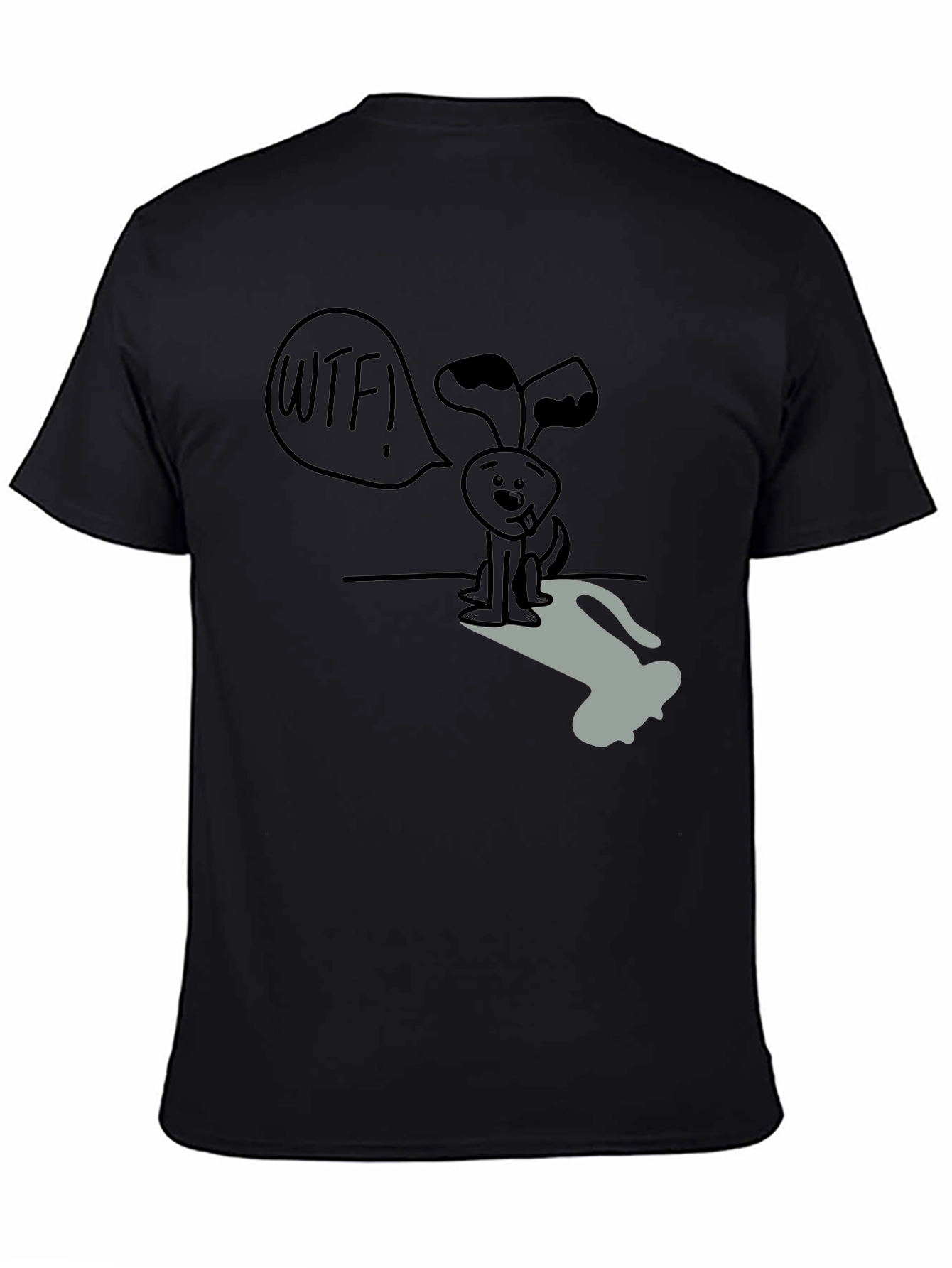WTF Dog Graphic T-Shirt - Humor Tee