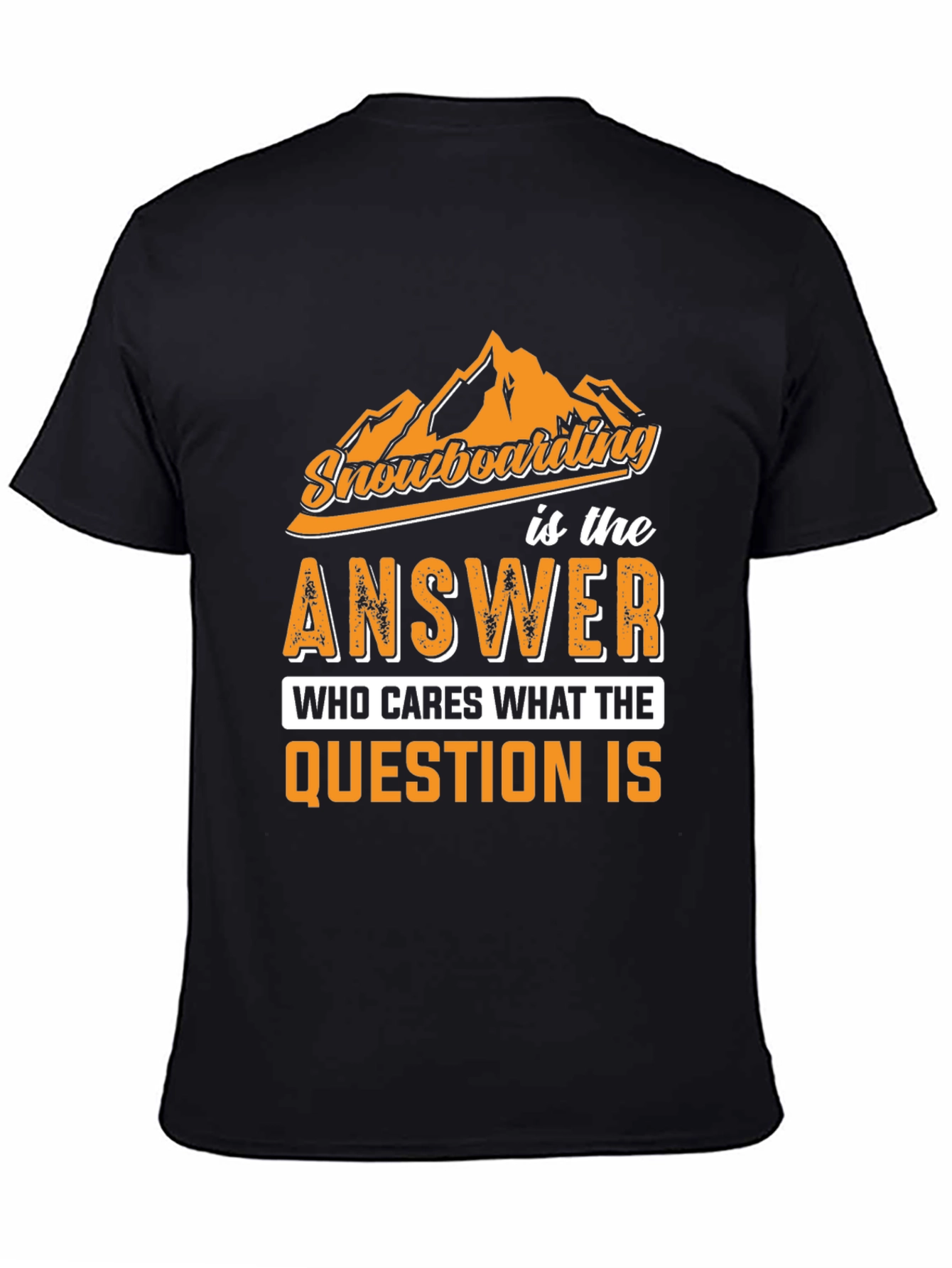 Snowboarding Answer Graphic Tee - Black