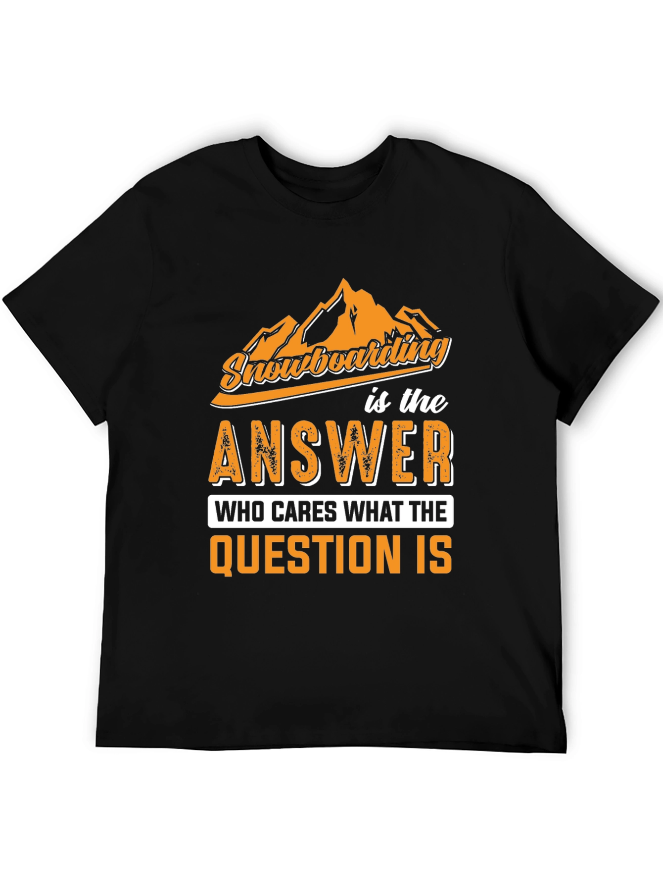 Snowboarding Answer Graphic Tee - Black