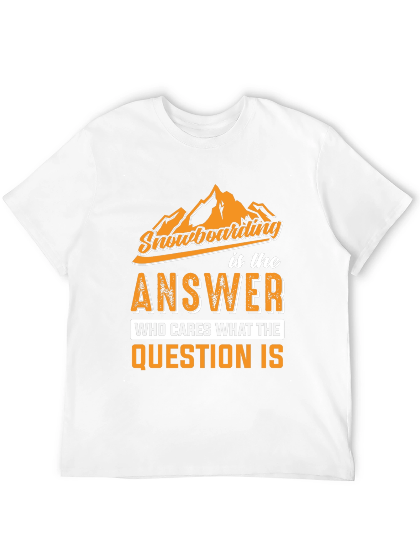 Snowboarding Answer Graphic Tee - Black