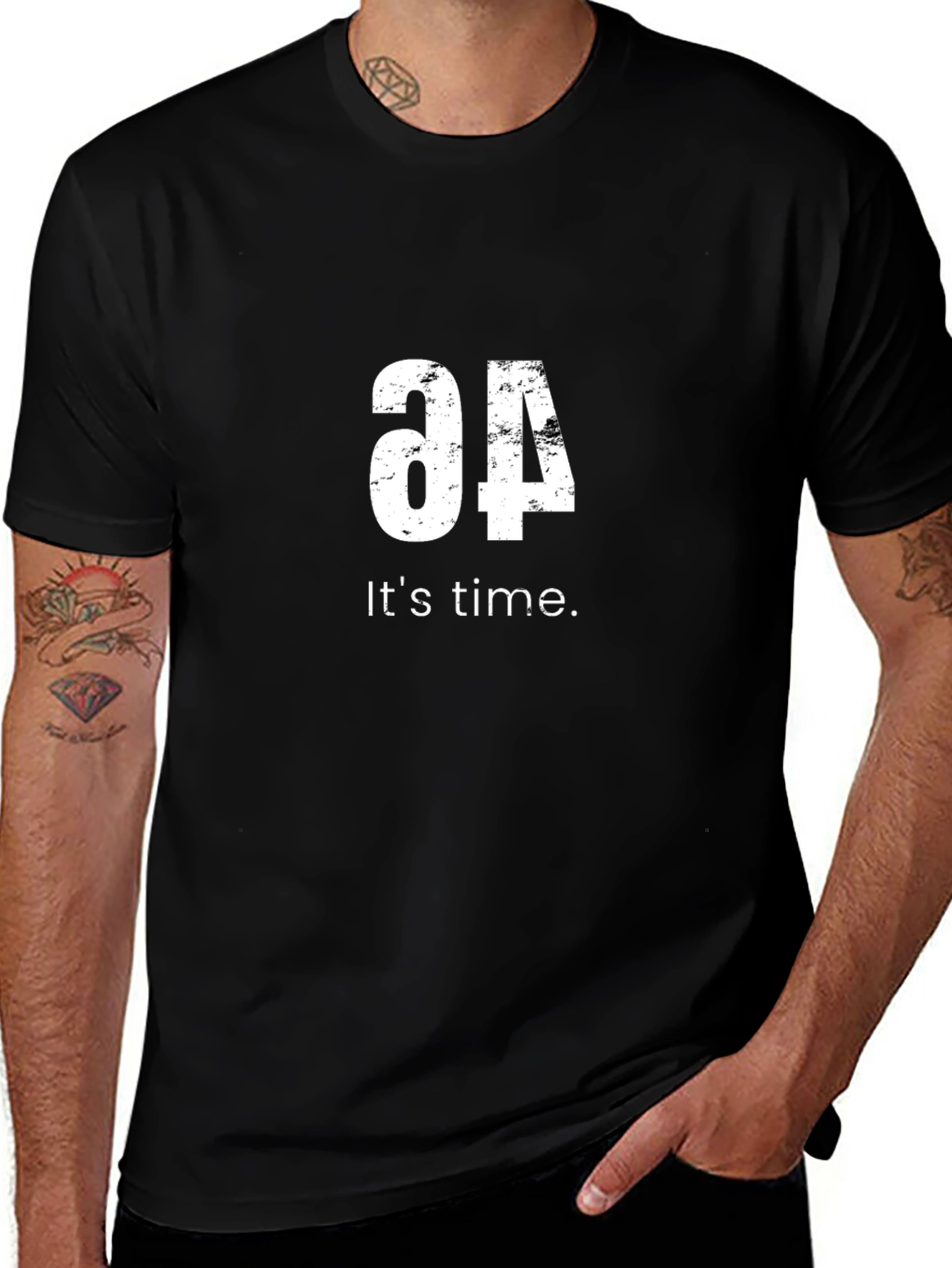 Its Time T-Shirt - Unique Distressed Graphic Tee