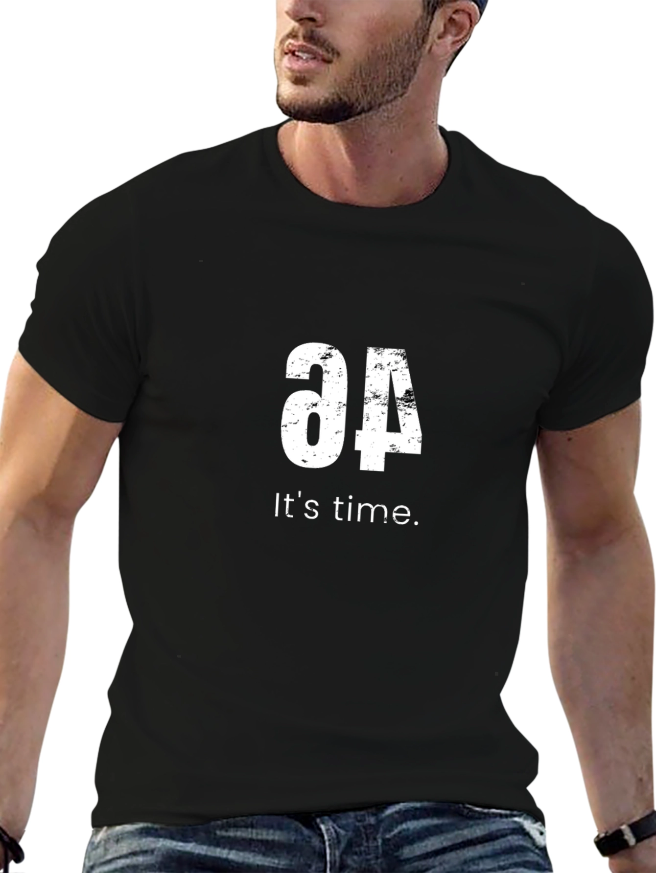 Its Time T-Shirt - Unique Distressed Graphic Tee