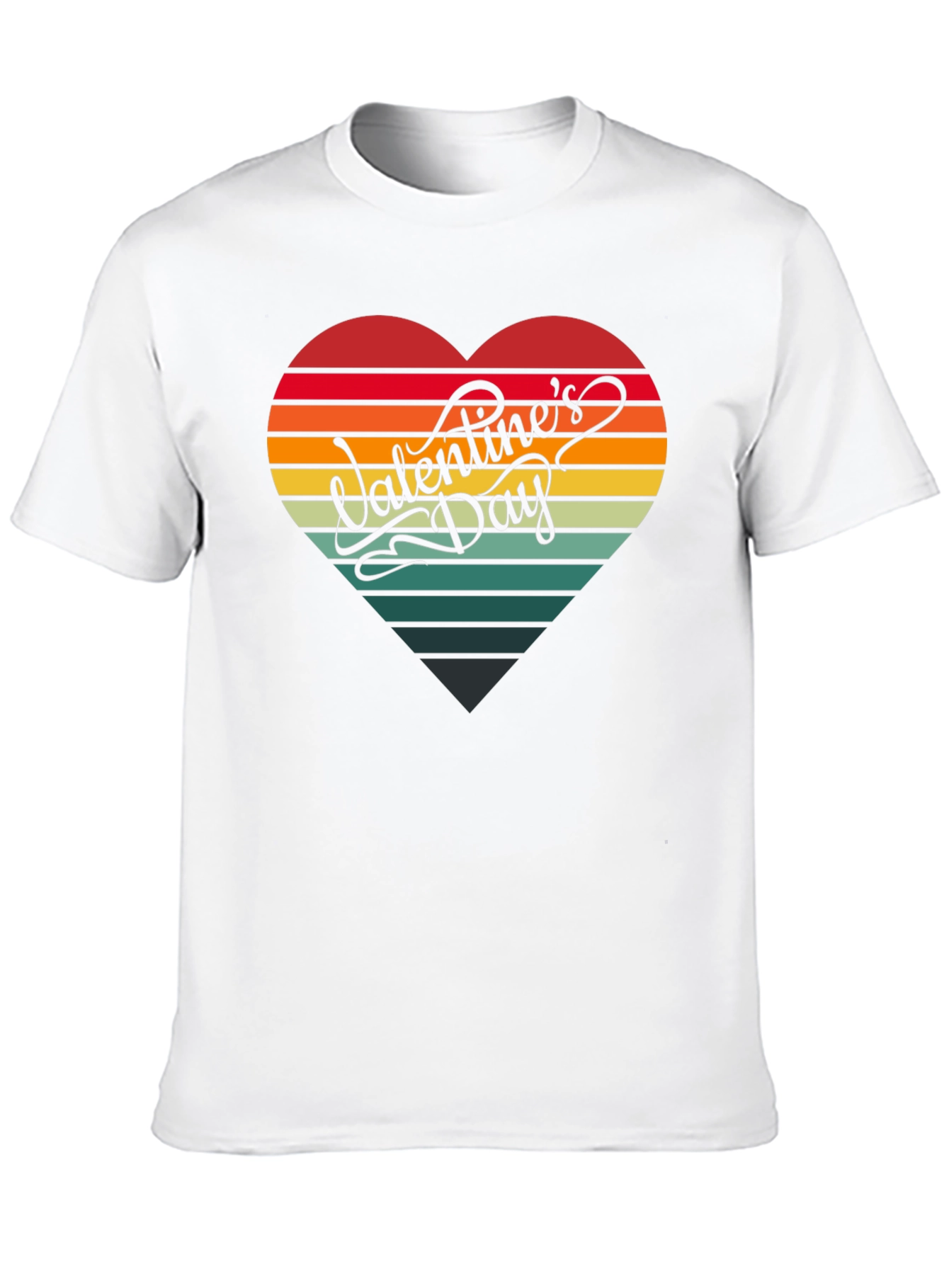 Valentines Day Heart Striped T-Shirt