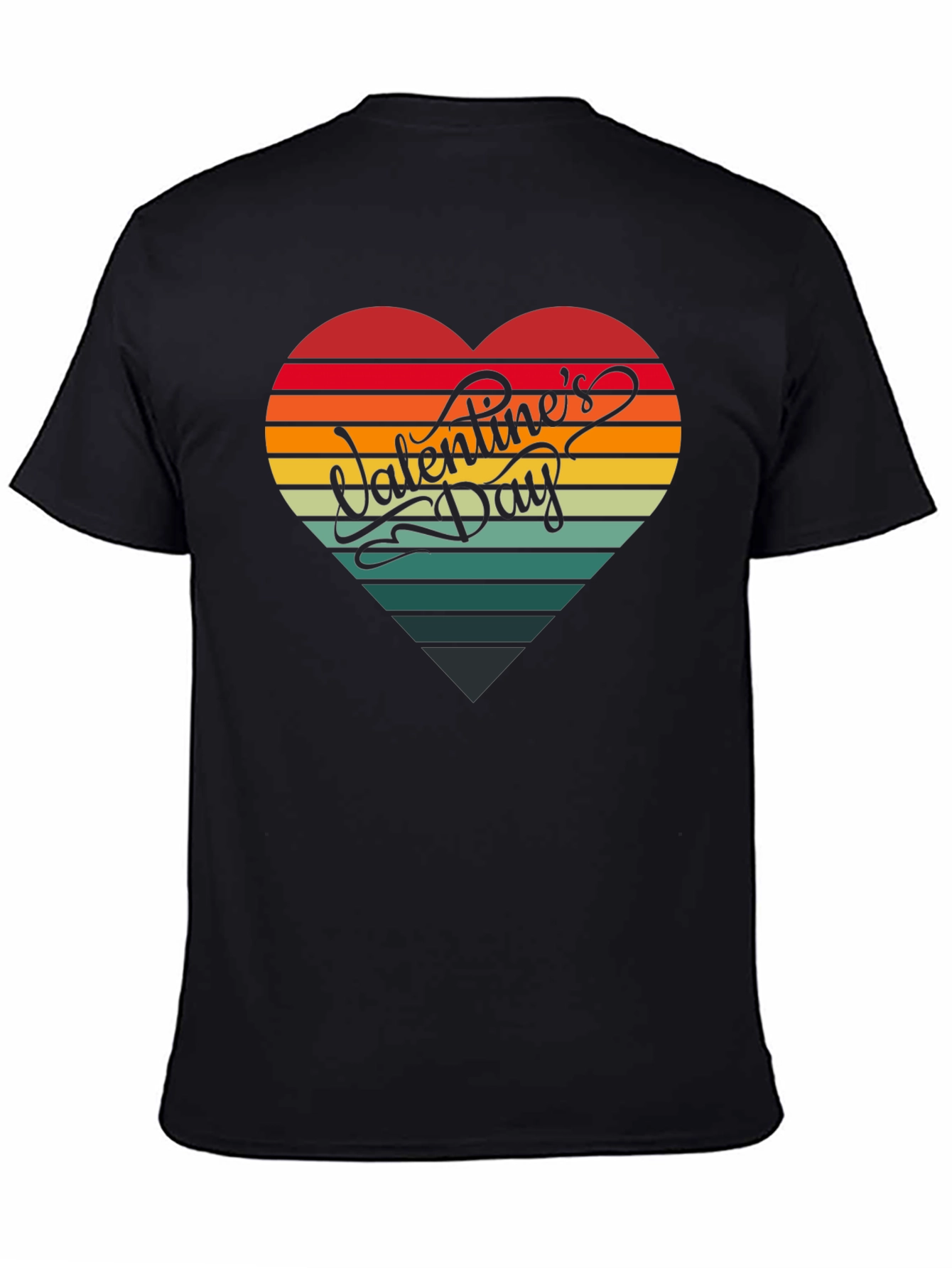 Valentines Day Heart Striped T-Shirt