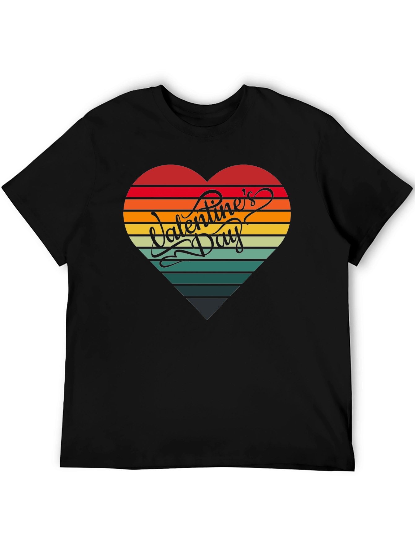 Valentines Day Heart Striped T-Shirt